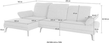 andas Ecksofa Stenlille L-Form, incl. Sitztiefen-, Kopfteil- und Armteilverstellung