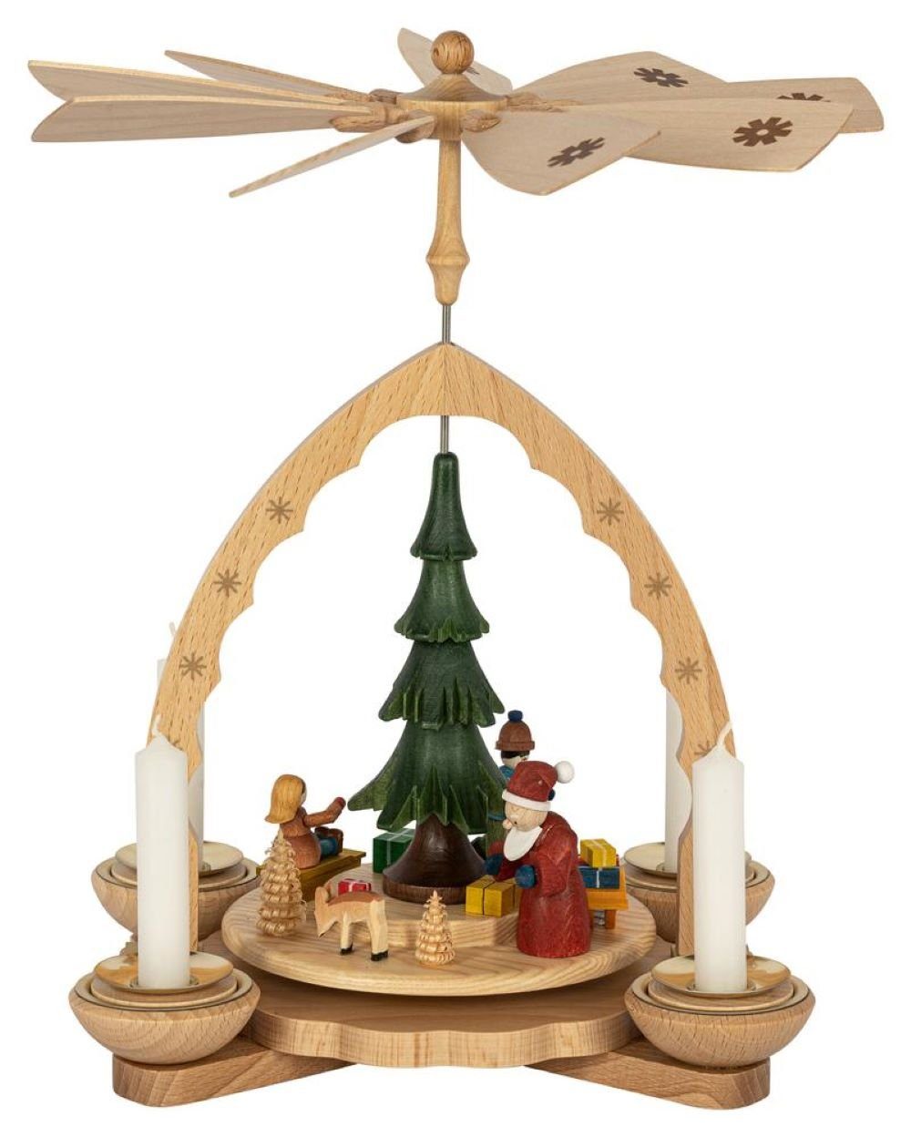 Richard Glaesser Weihnachtspyramide Pyramide Weihnachtswald bunt für Teelic günstig online kaufen