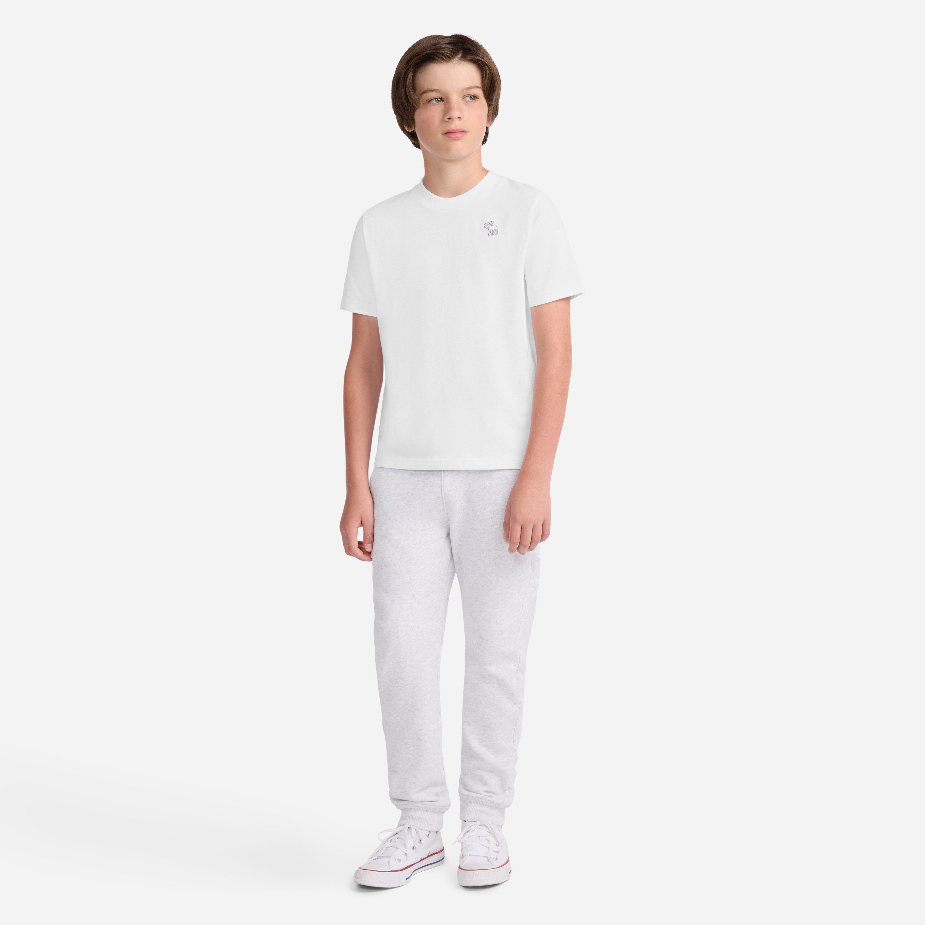 Abercrombie Kids T-Shirt (Packung, 5-tlg) Vorne mit kleiner Elch-Stickerei