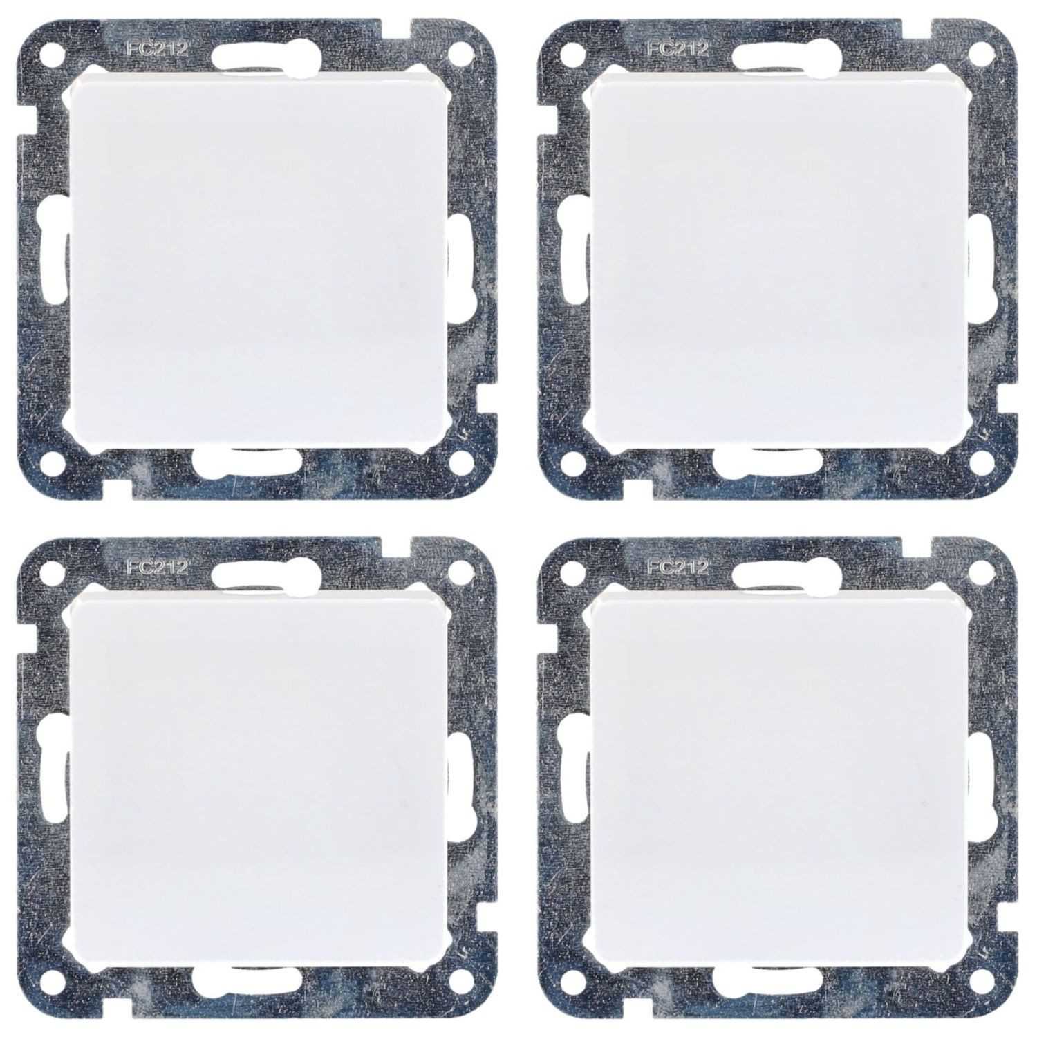 UNITEC WLAN-Steuerungsmodul 4x WLAN Smart Schalter Set mit Modul WiFi, für Innen, Set, 4x WLAN Schalter mit Modul, Lichtschalter Schaltmodul Dose für Alexa Hey Google Tuya Smart Life