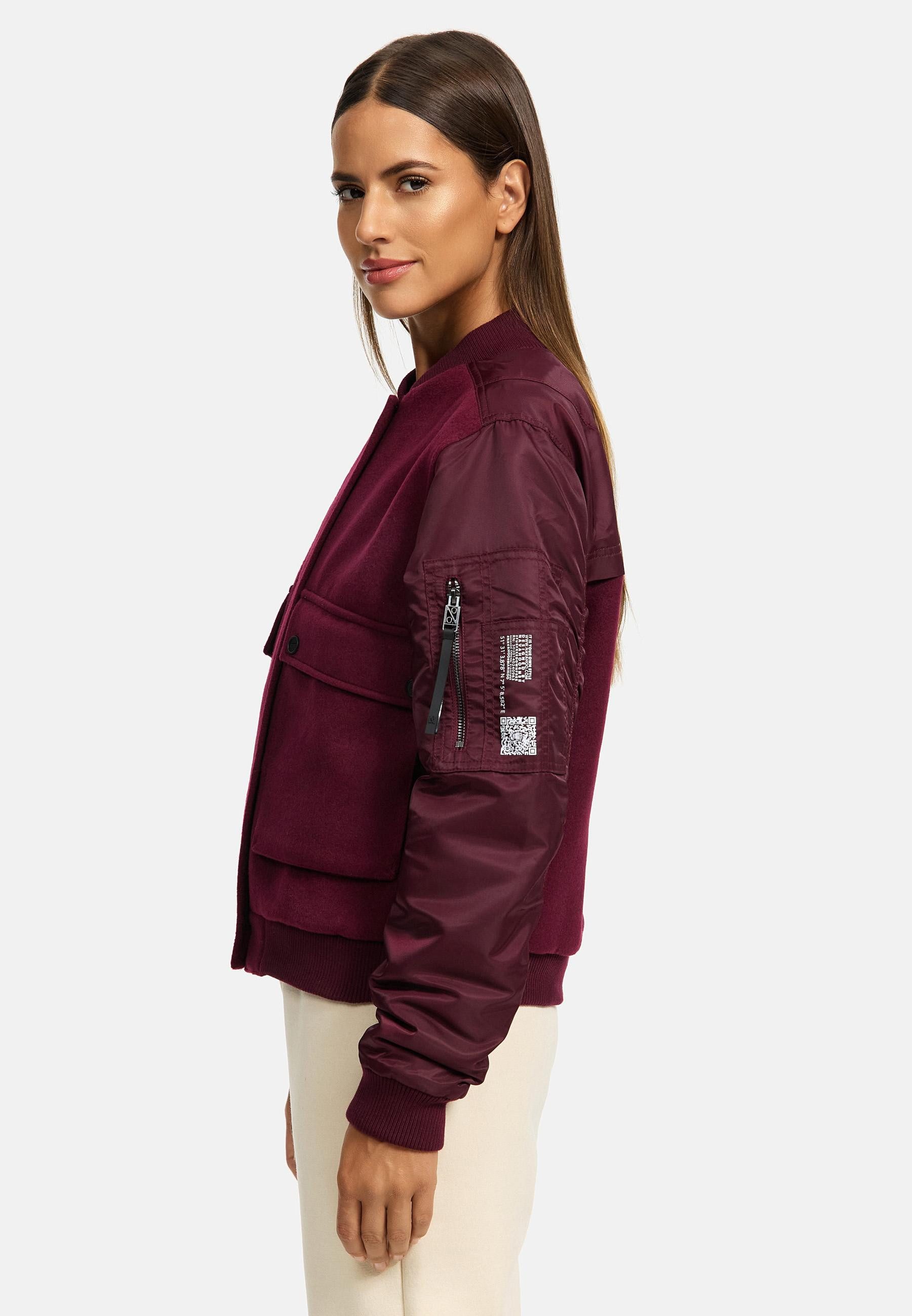 Navahoo Bomberjacke Willstehaben 14 angesagte Collegejacke mit Ärmeltasche