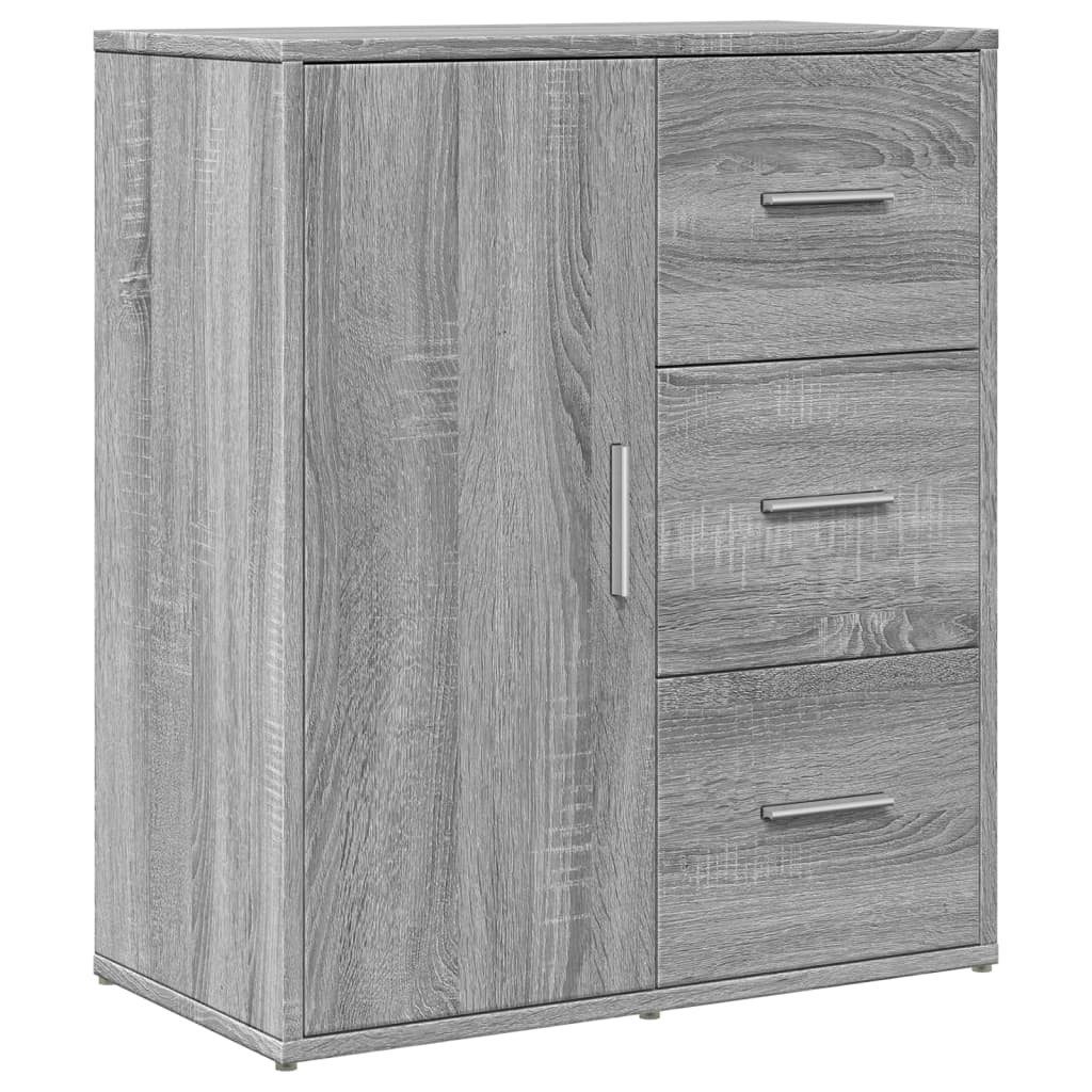 vidaXL Sideboard Sideboard Grau Sonoma-Eiche 60x31x70 cm Holzwerkstoff (1 St)