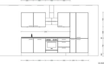 nobilia® Küchenzeile "Structura premium", vormontiert, Ausrichtung wählbar, Breite 330 cm, mit E-Geräten