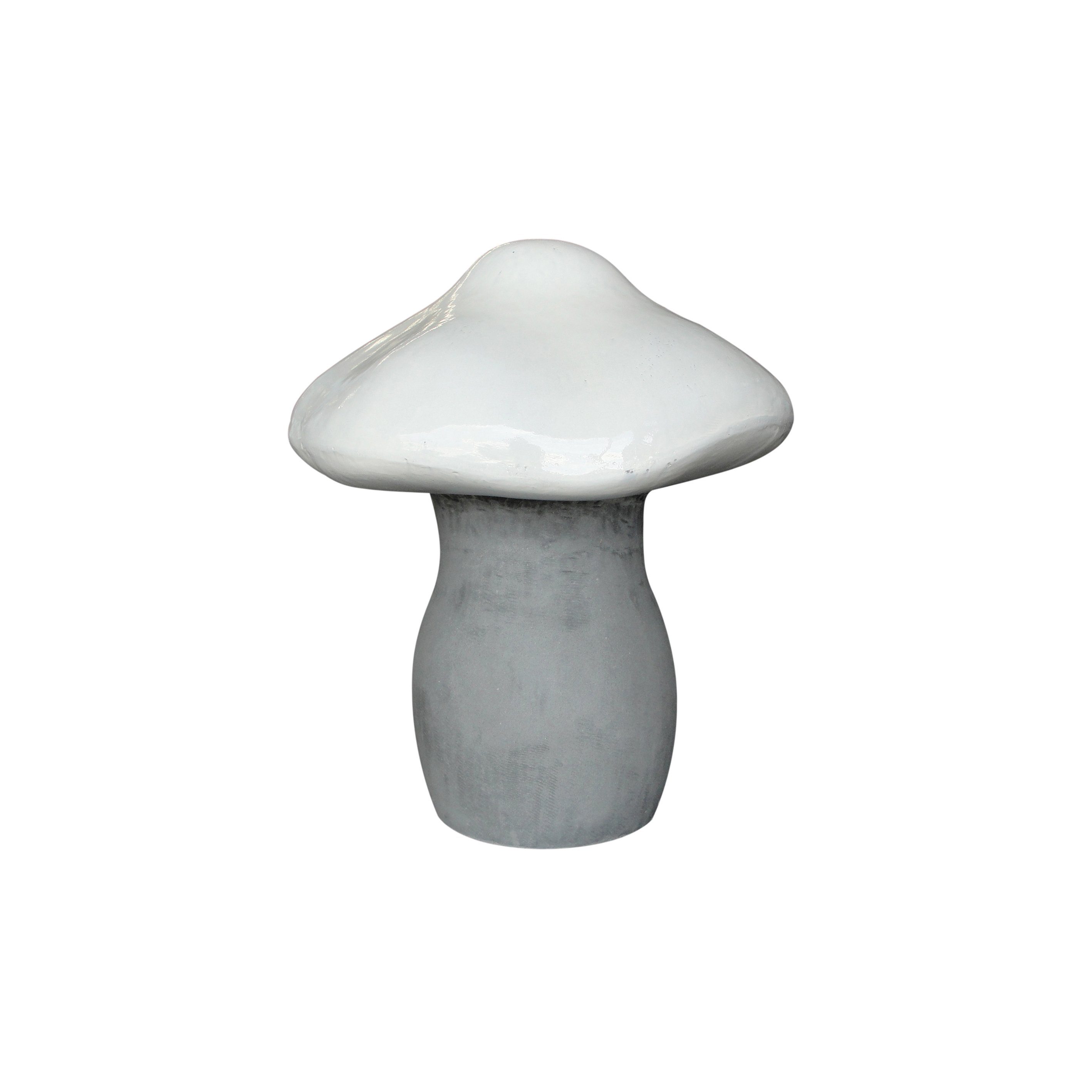 MamboCat Dekofigur Deko-Pilz Toady in weiß aus robustem Ficonstone Größe S