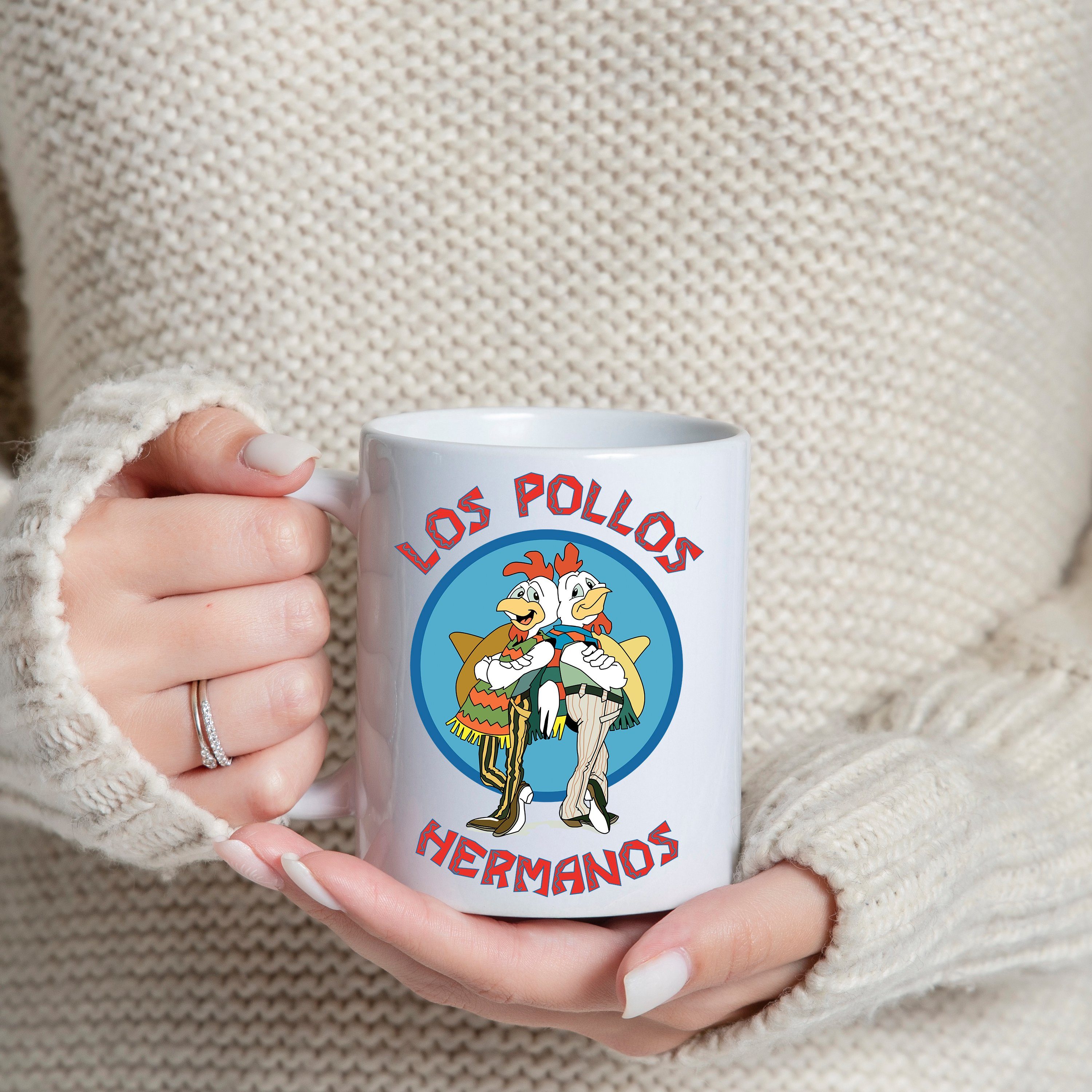 Youth Designz Tasse Los Pollos Hermanos Kaffeetasse Geschenk mit lustigem Fun Print Spruch, Keramik – Bild 4 von 5