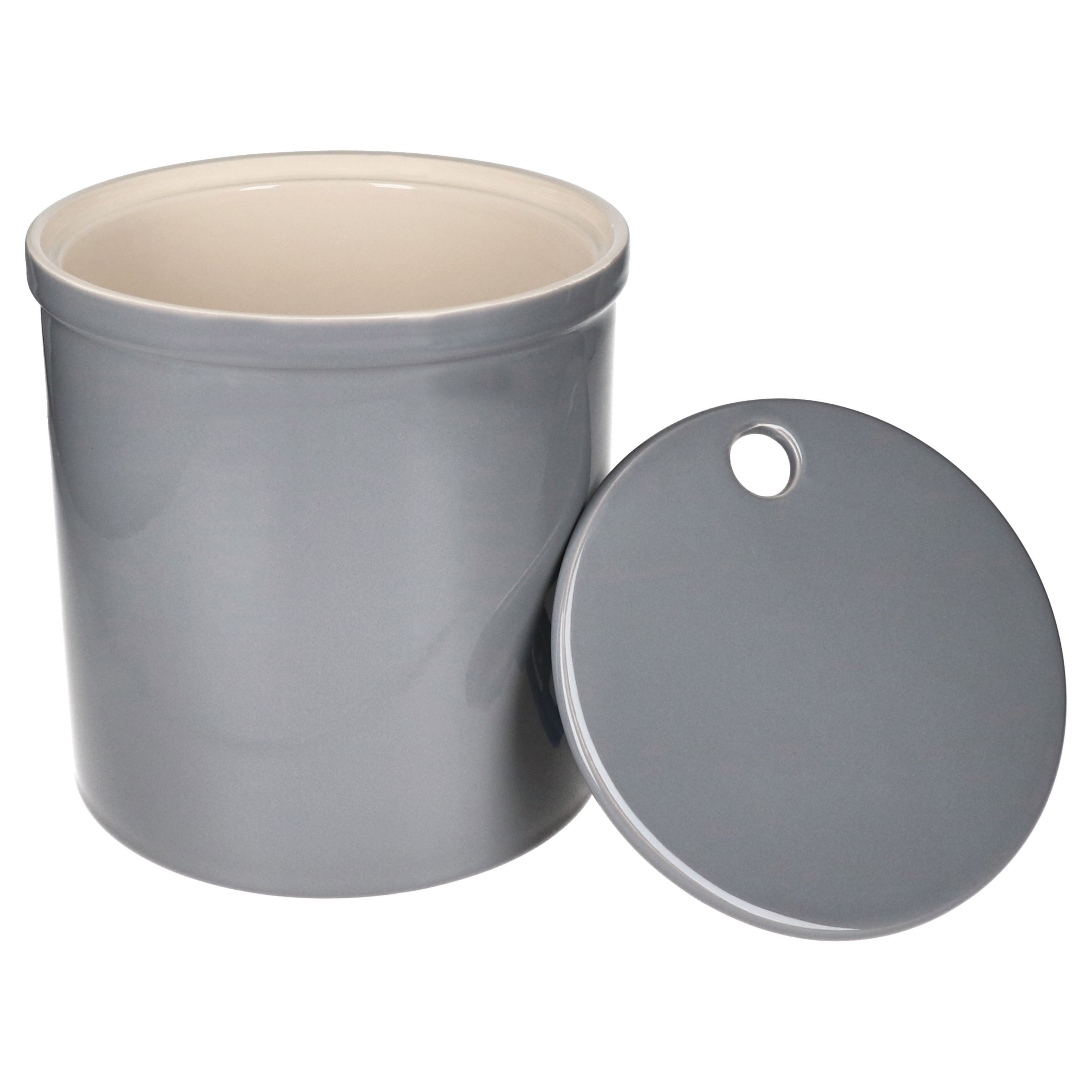 MamboCat Vorratsglas Oskar Vorratsdose Grau Kartoffeltopf mit Deckel Aufbewahrungsbox Ton, Ton – Bild 5 von 5