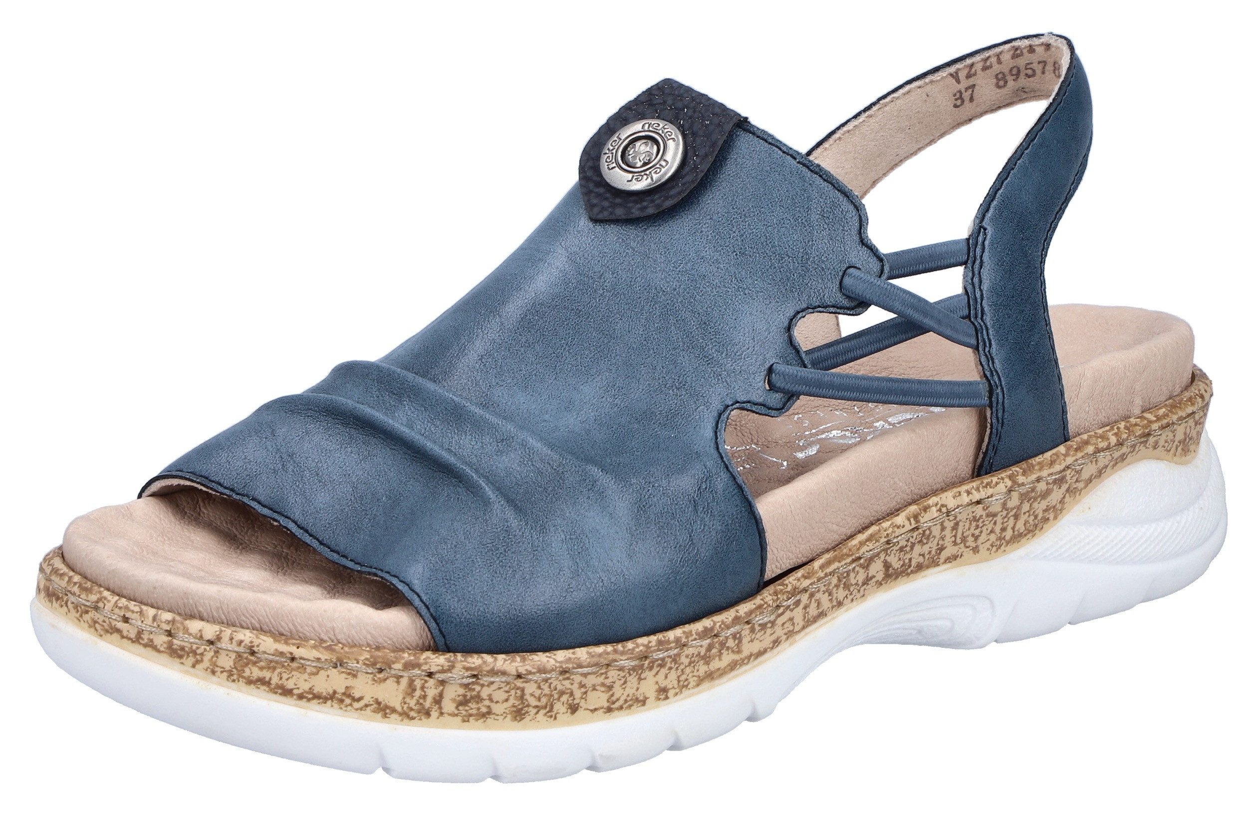 Rieker Sandale Sommerschuh, Sandalette, Schlupfschuh mit seitlichen Gummizü günstig online kaufen