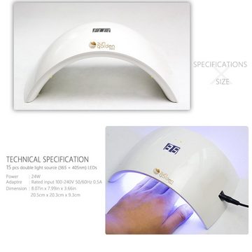 Sun Garden Nails Lichthärtungsgerät LED/DUAL Lampe SUN9s weiß - mit Sensor, ohne Bodenplatte