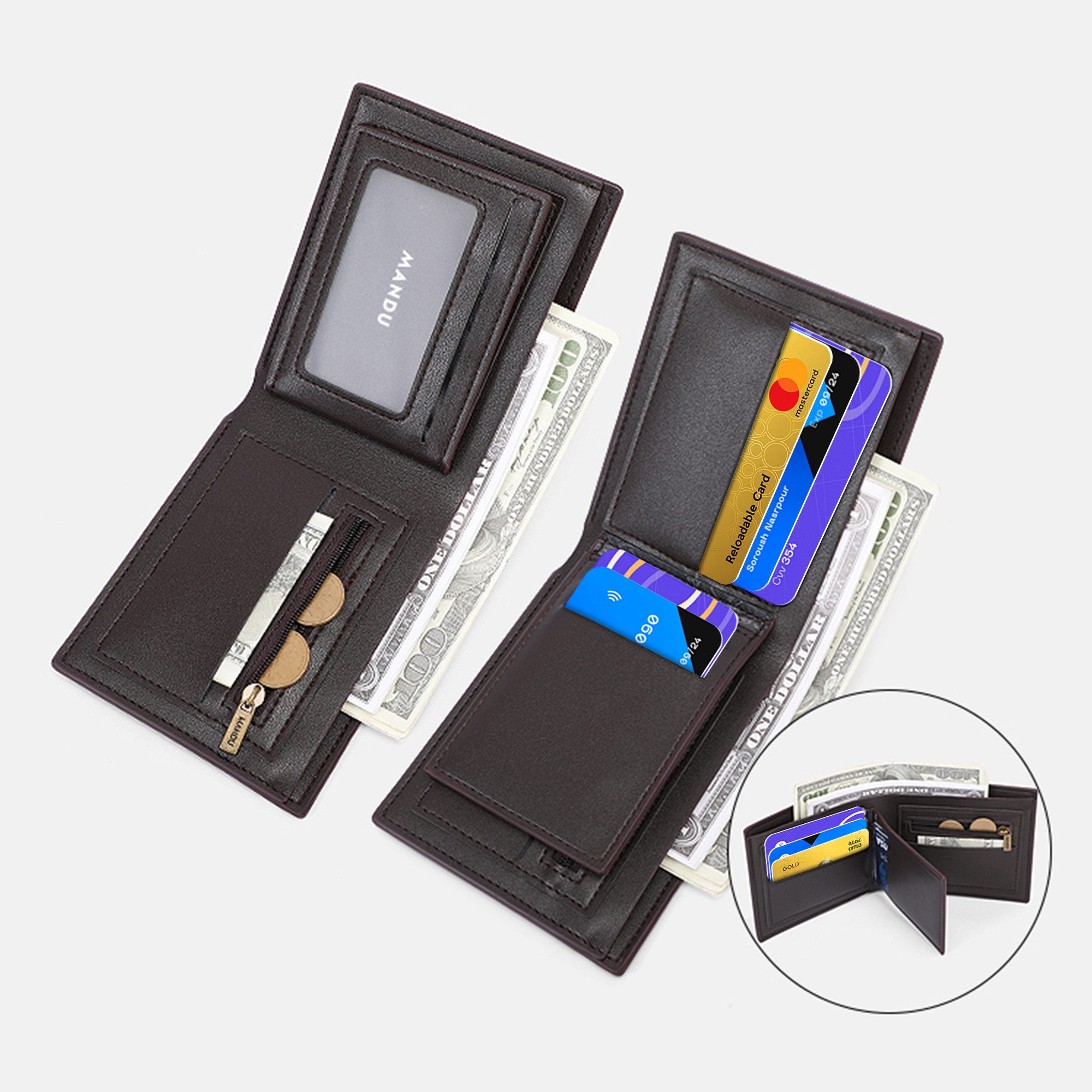 walkbee Geldbörse Geldbörse Echtleder Herren Portemonnaie mit Münzfach und günstig online kaufen