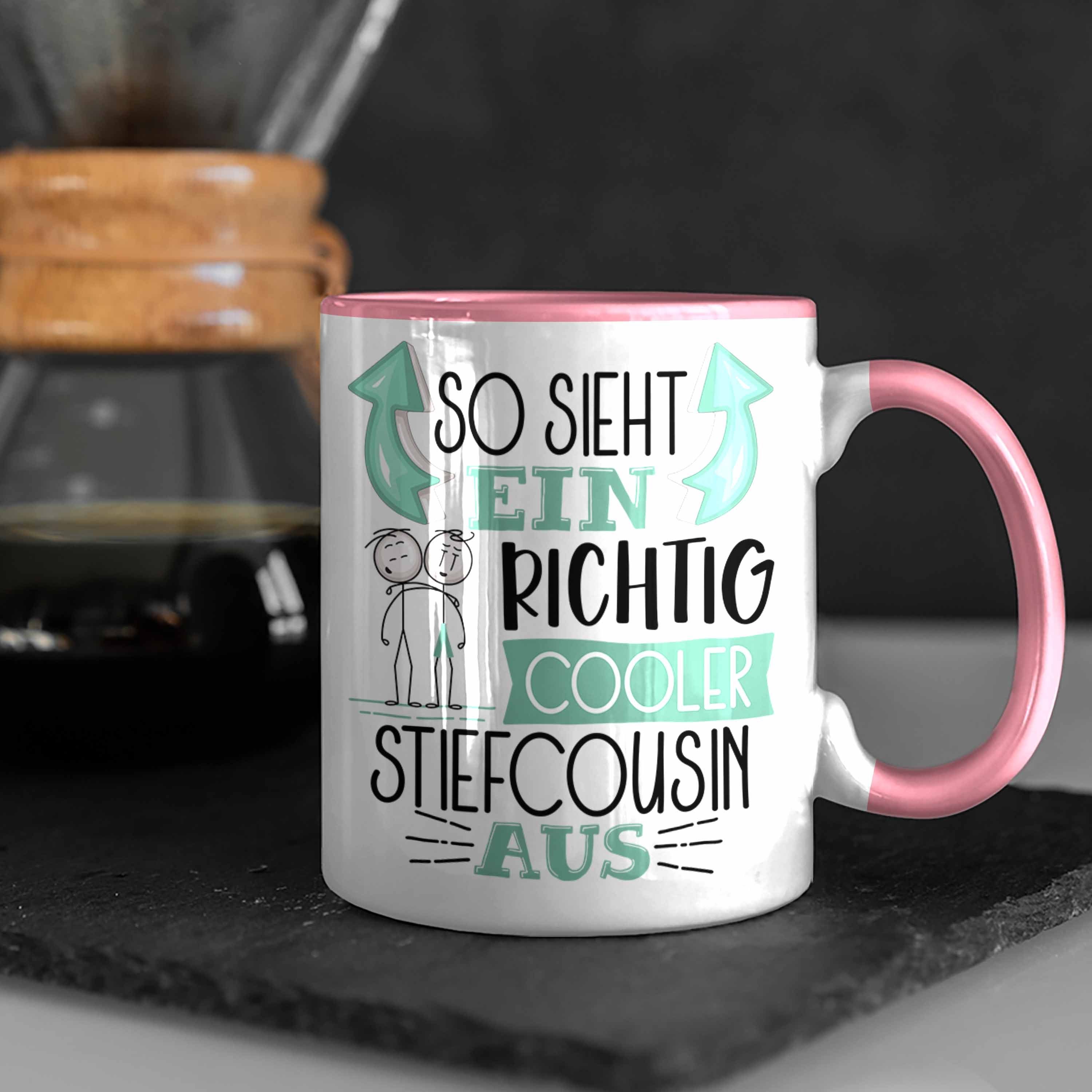 So RIchtig Rosa Tasse Sieht Geschenk Tasse Cooler Ein Trendation Au Stiefcousin Stiefcousin