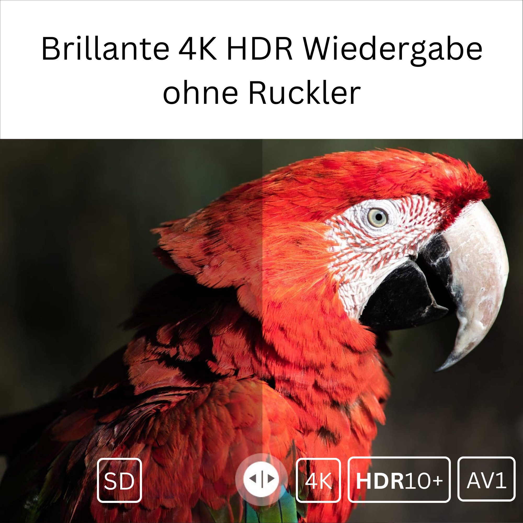 Orbsmart S89L Android 14 TV Box 4K HDR Mediaplayer Mini-PC (WiFi 6 & Gigabit-LAN, offenes Android System, inkl. Airmouse)