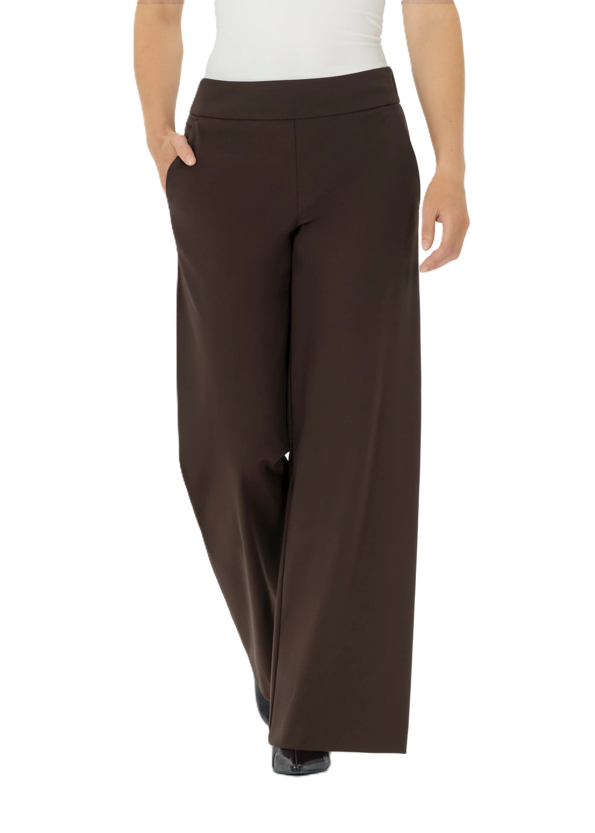 Stehmann Stoffhose Hamatit3 - Jerseyhose Damen - Weite Hose mit Bügelfalte Damen