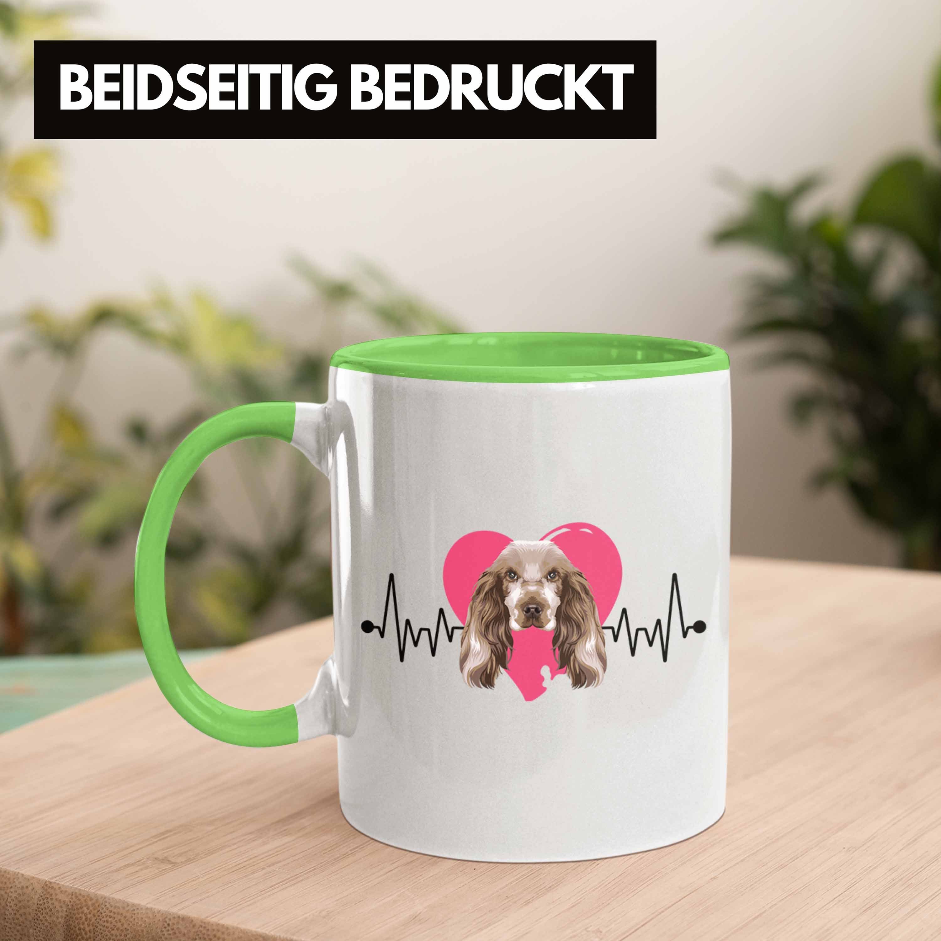 Trendation Besitzer Geschenkidee Geschenk He Spruch Tasse Spaniel Cocker Grün Lustiger Tasse