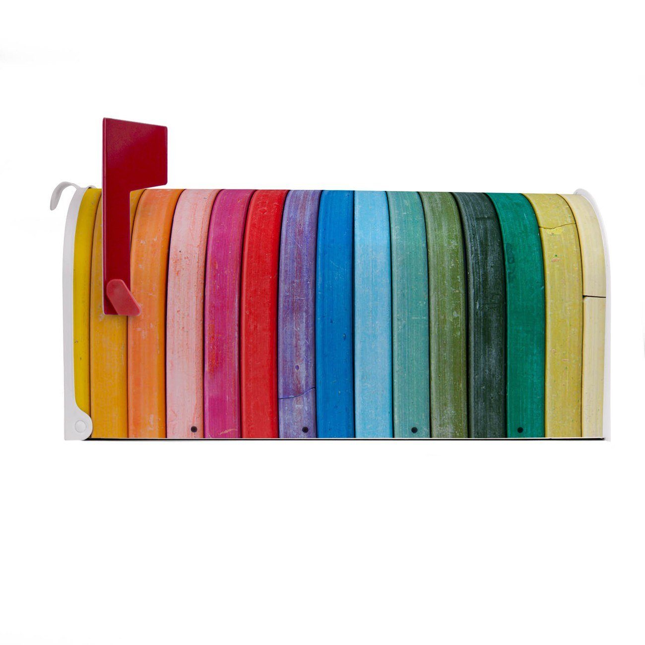 weiß original x Briefkasten USA), aus 22 Regenbogenfarben x (Amerikanischer cm Amerikanischer Briefkasten, banjado 51 Mississippi Mailbox 17