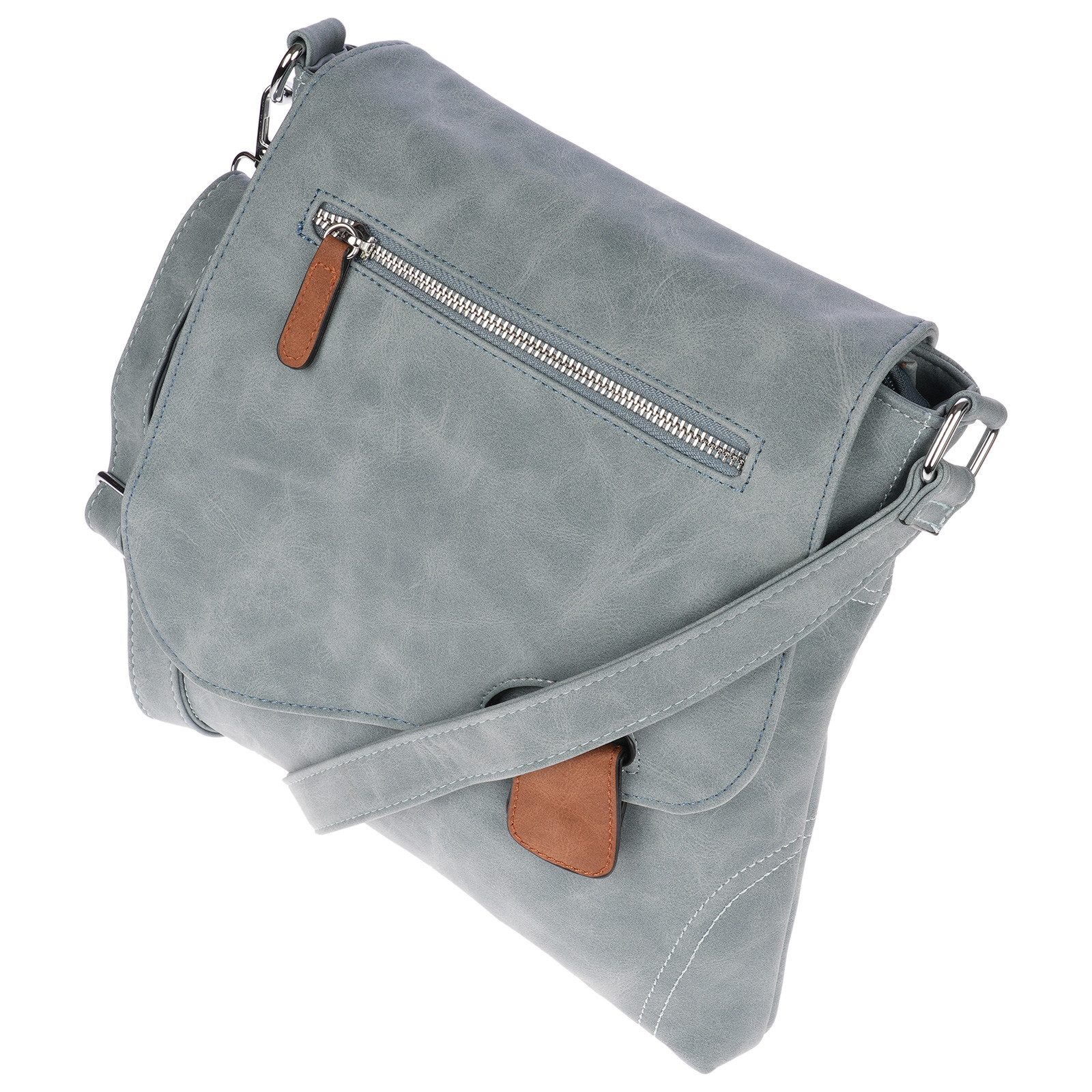 Christian Wippermann Umhängetasche Große Damen Tasche Umhängetasche Leder Optik, Crossover Leder Optik