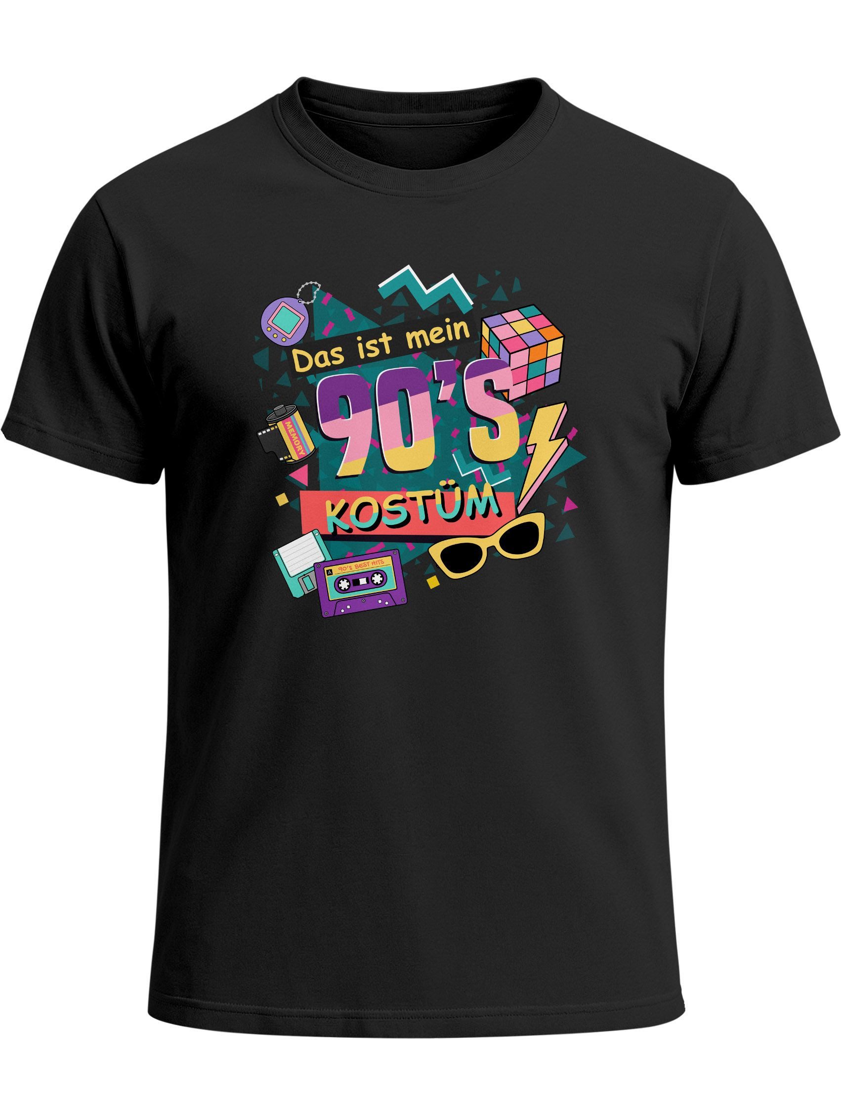 Print-Shirt Herren T-Shirt Fasching Karneval 90er Kostüm-Ersatz Verkleidung Last