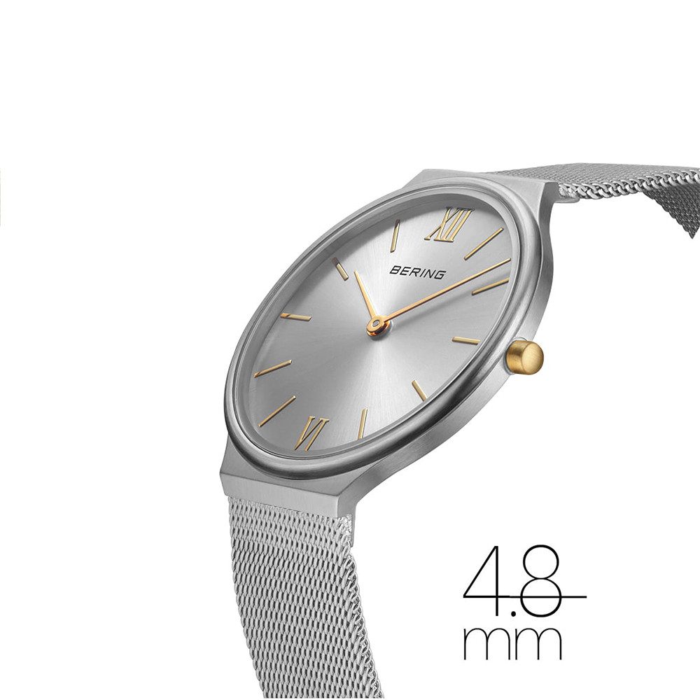 Bering Quarzuhr Bering Ultra Slim silber poliert/gebürstet 18434-010 18434-010, Hochwertiges Produkt mit zeitlosem Design, sorgfältiger Verarbeitung