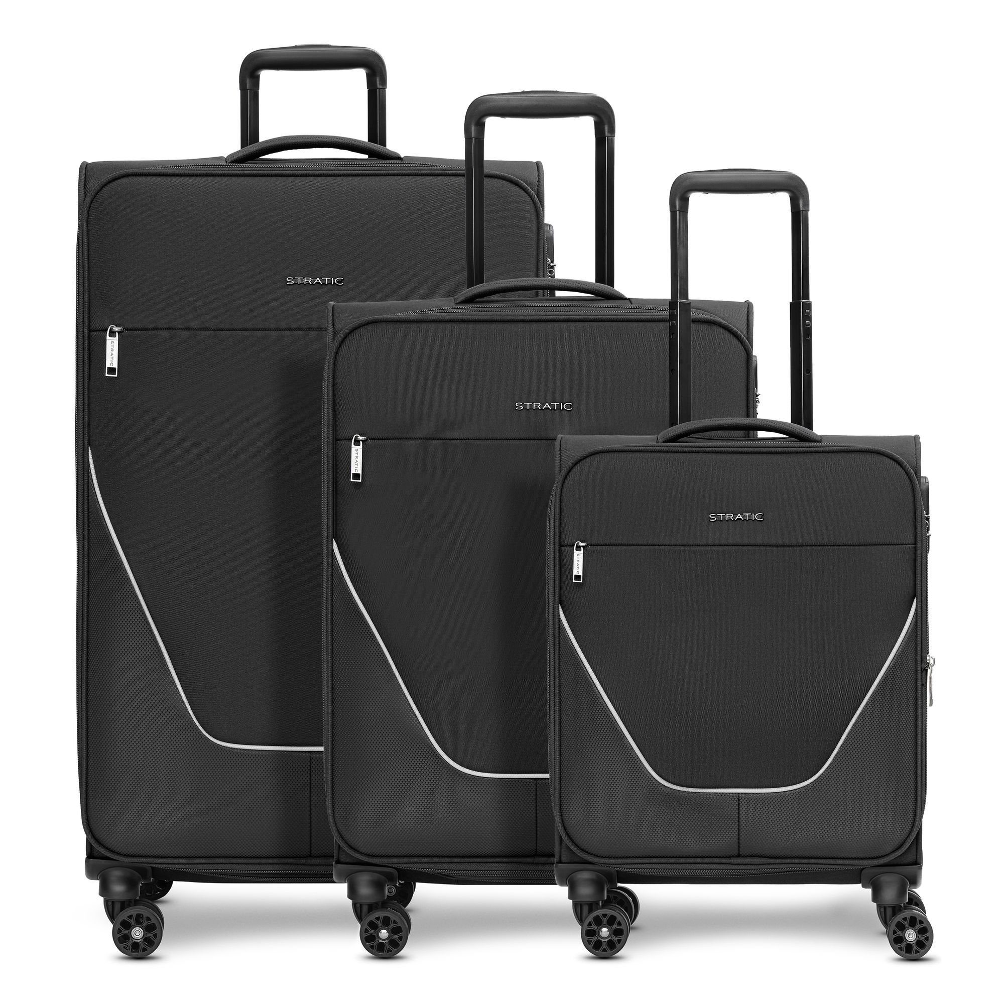 Stratic Trolleyset taska, 4 Rollen, (3-teilig, 3 tlg), Polyester günstig online kaufen