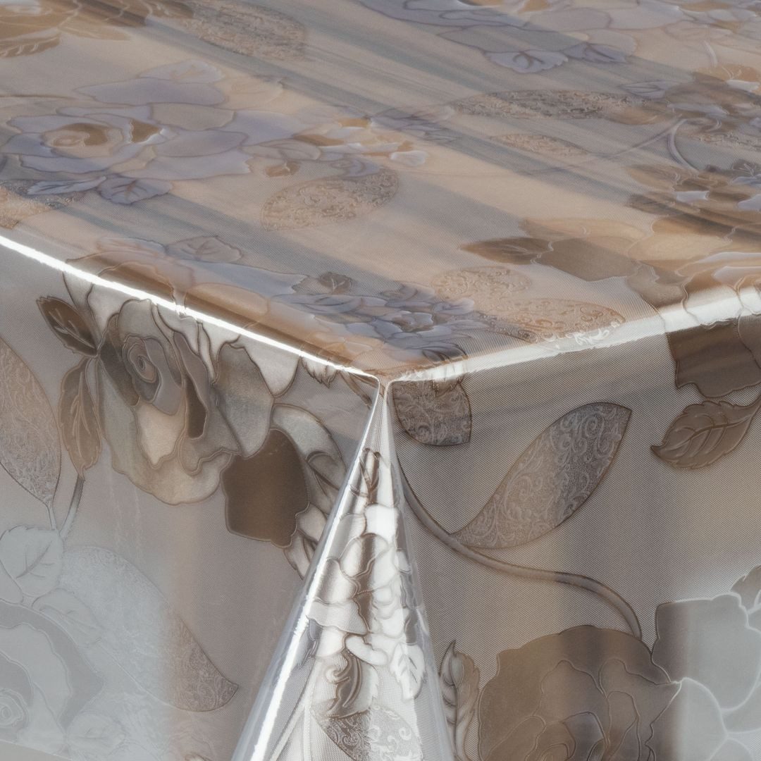 laro Tischdecke Laro Premium Line 0,3mm weich transparente Tischdecke Folie Geblümt