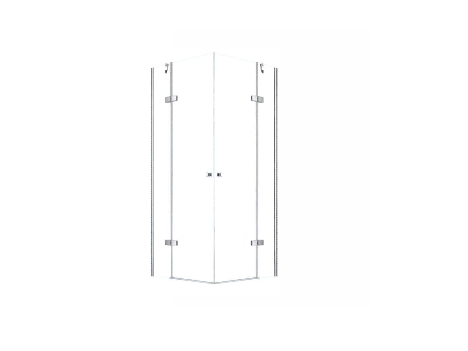 Glaszentrum Hagen Eckdusche GZH 80x80x195 cm DEMETER EckDuschkabine inkl. Tasse, BxT: 80x80 cm, ESG Glas