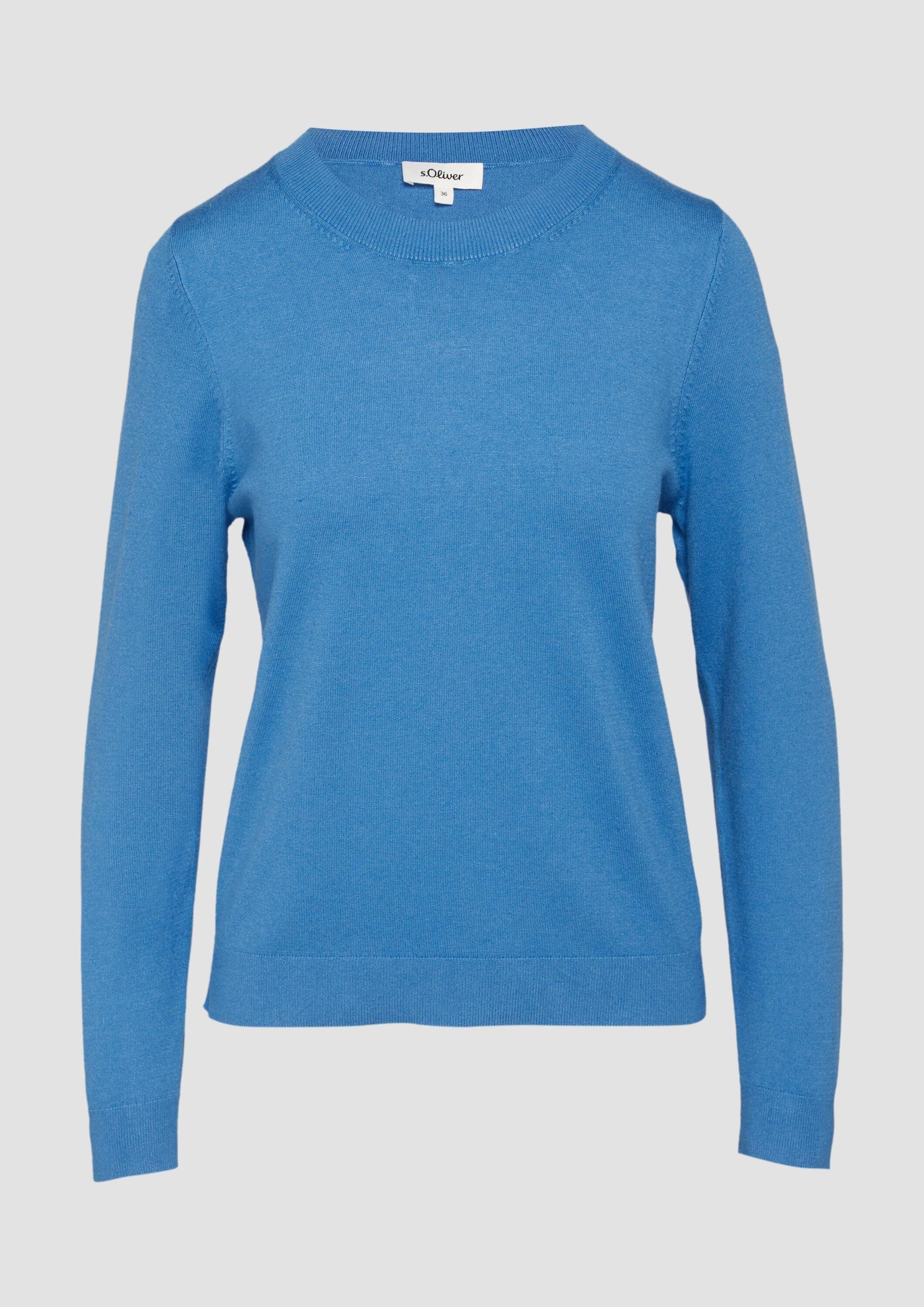 s.Oliver Longpullover Strickpullover Strickpullover aus Viskosemix