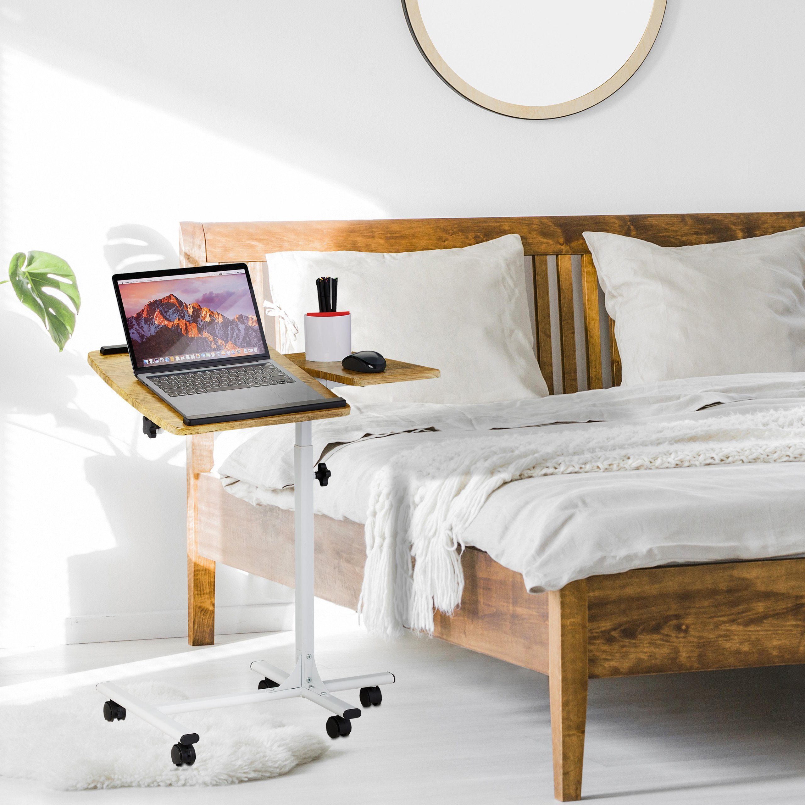 relaxdays Laptoptisch höhenverstellbar mit Rolle günstig online kaufen