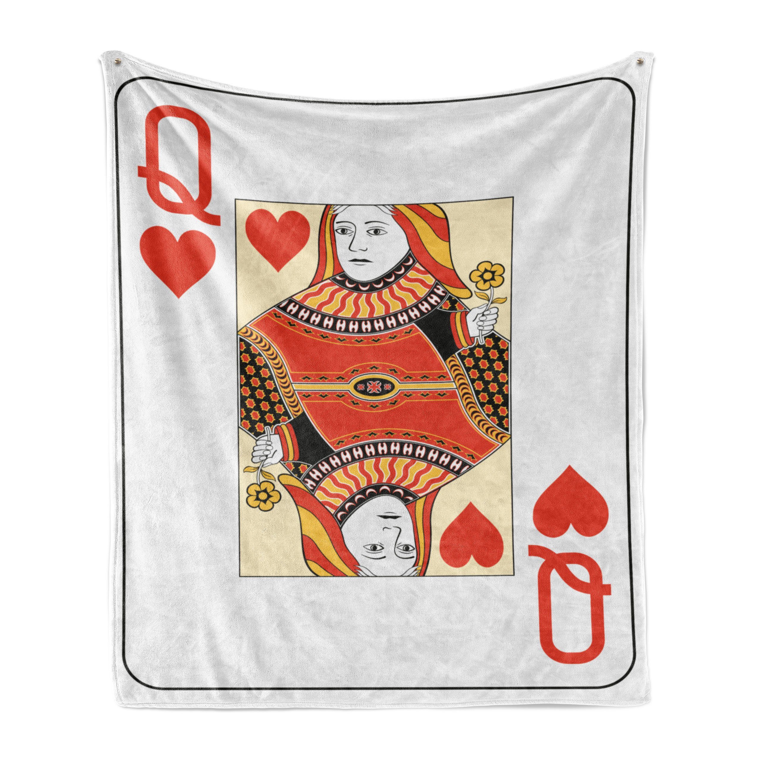 Wohndecke Gemütlicher Plüsch für den Poker-Karten-Deck Königin Außenbereich, Spielen und Abakuhaus, Innen
