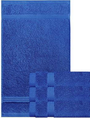 Lashuma Gästehandtücher Linz, Frottee (4-St), WC Handtücher blau Set 30x50 cm