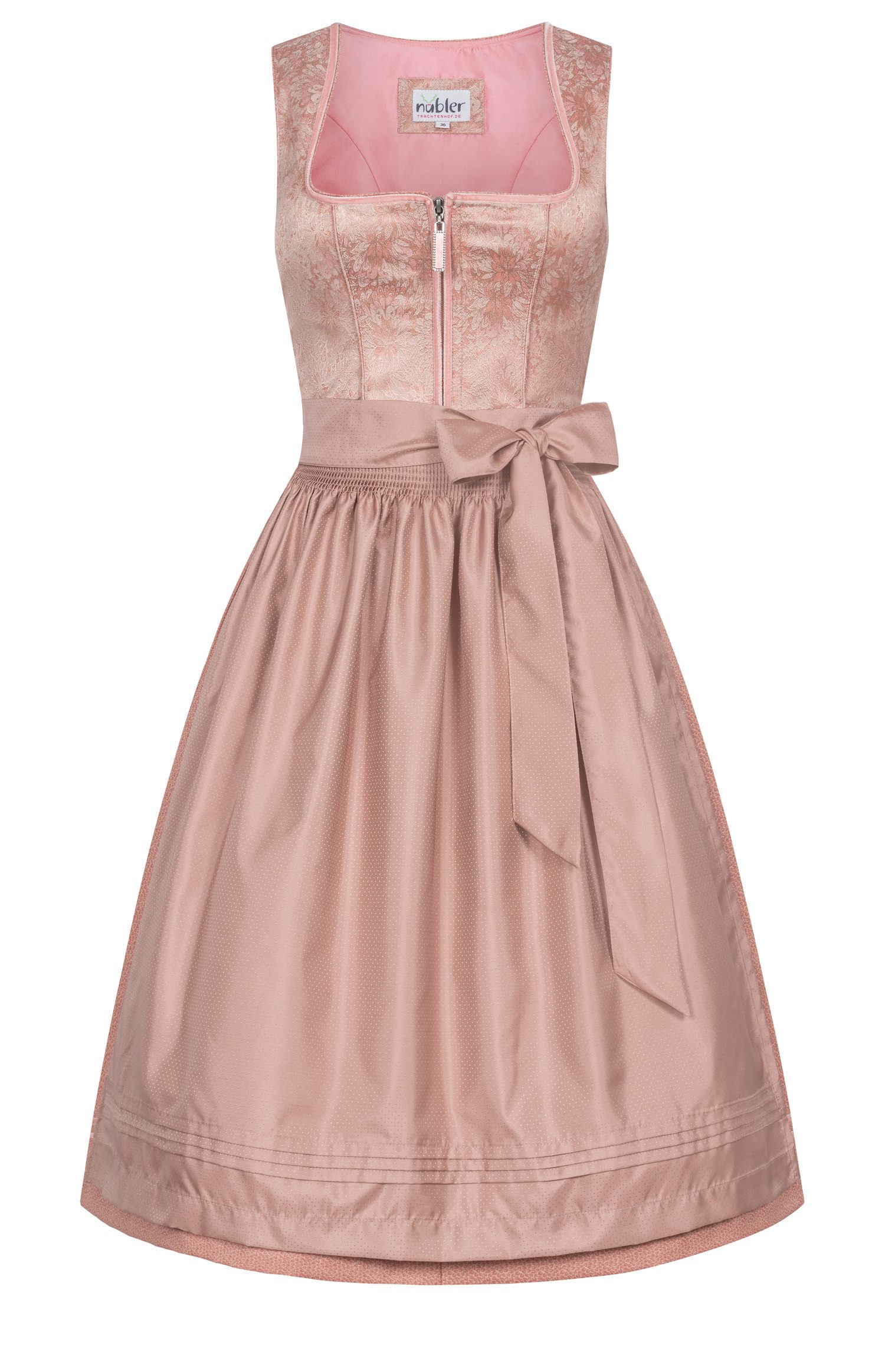 Nübler Trachtenkleid Mididirndl Gepa in Apricot günstig online kaufen