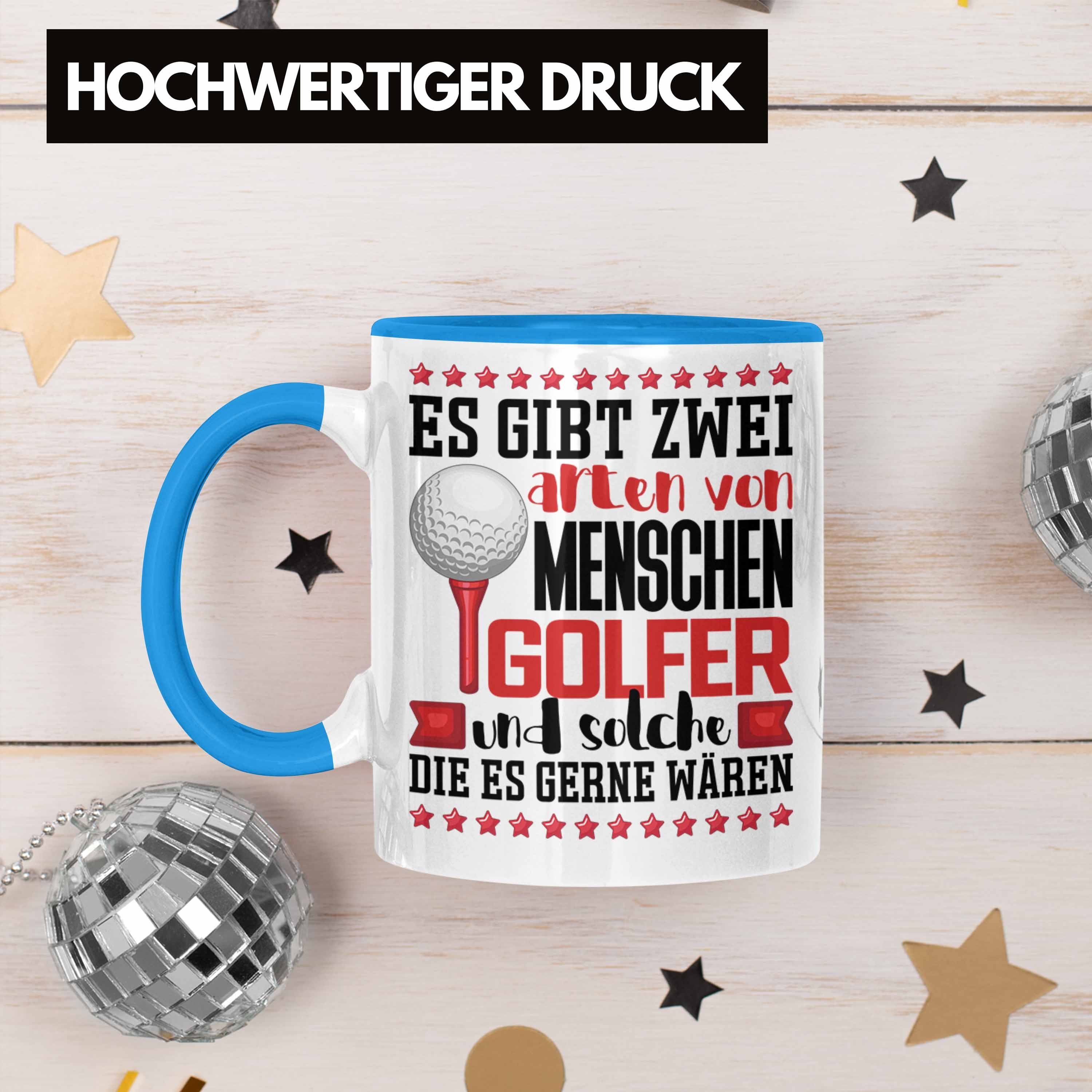 Golfer Tasse Arten Tasse Gibt Golfspieler Trendation Menschen von Spruch Geschenk 2 Es Blau