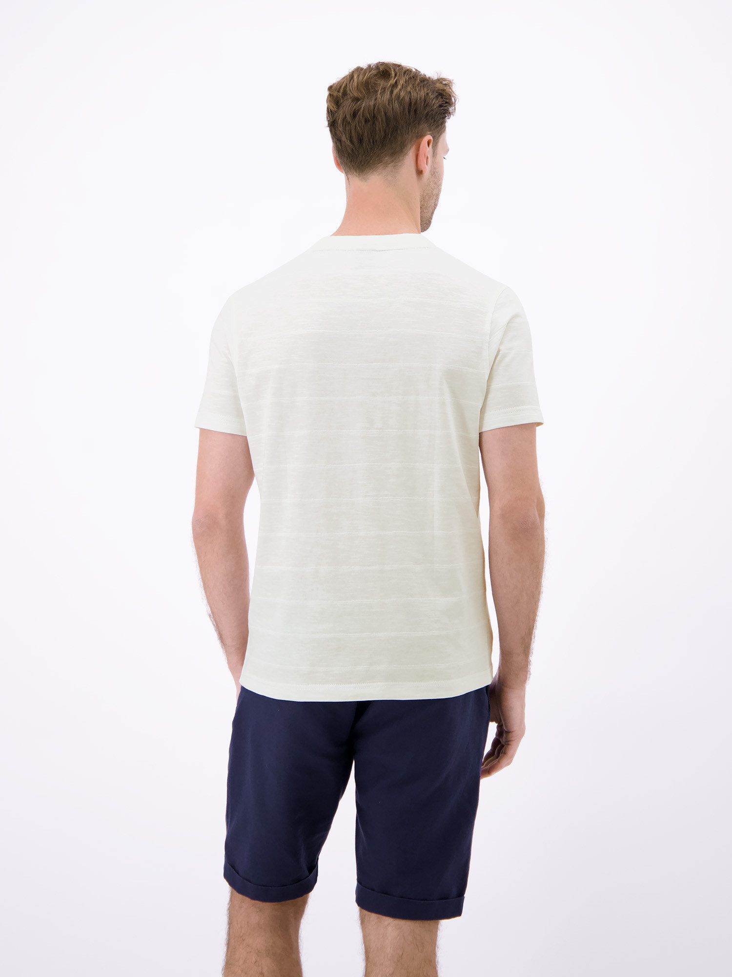 LERROS T-Shirt T-Shirt mit V-Neck in Strickqualität