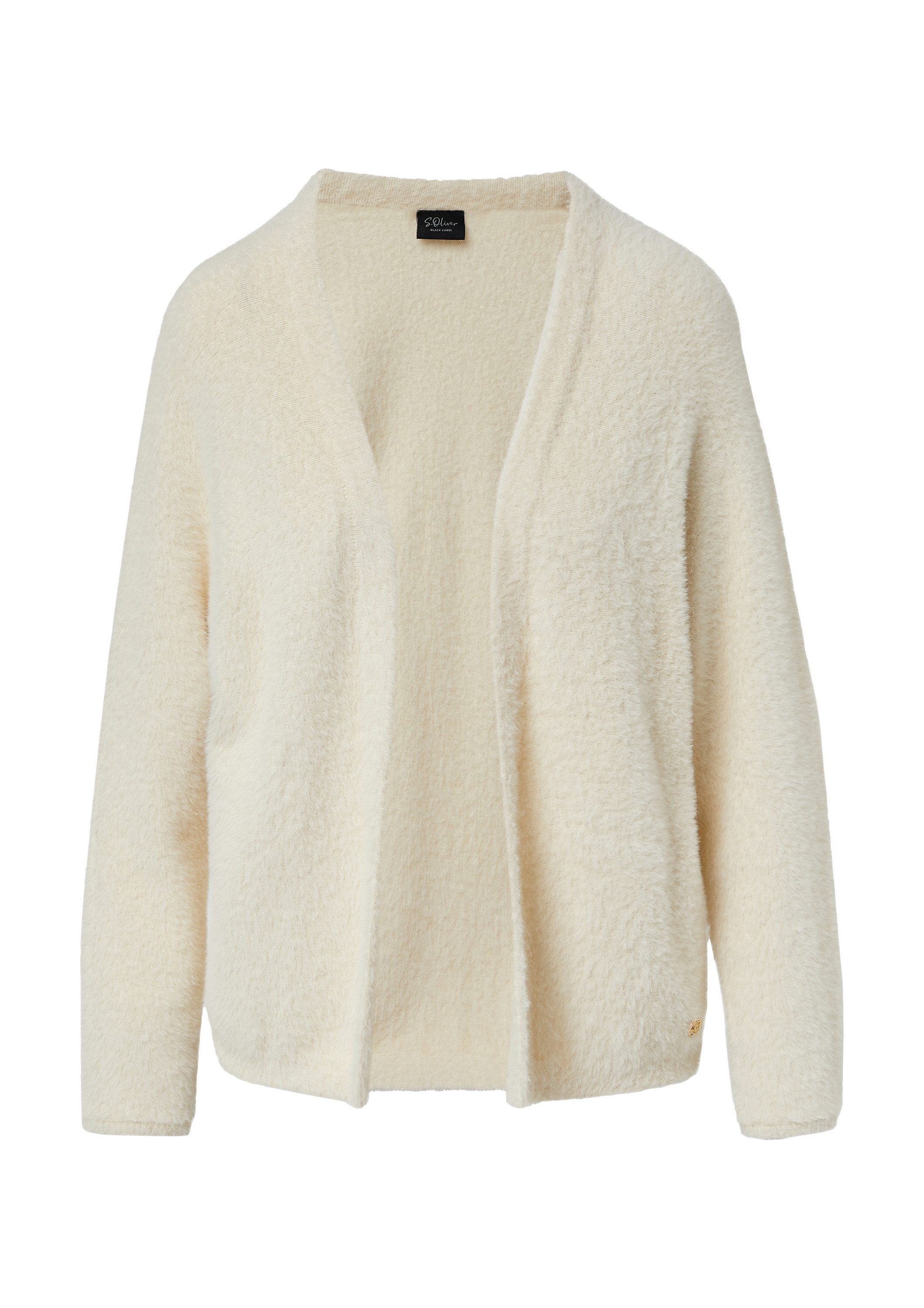 s.Oliver Cardigan Strickjacke Flauschiger Cardigan mit Fledermausärmeln günstig online kaufen