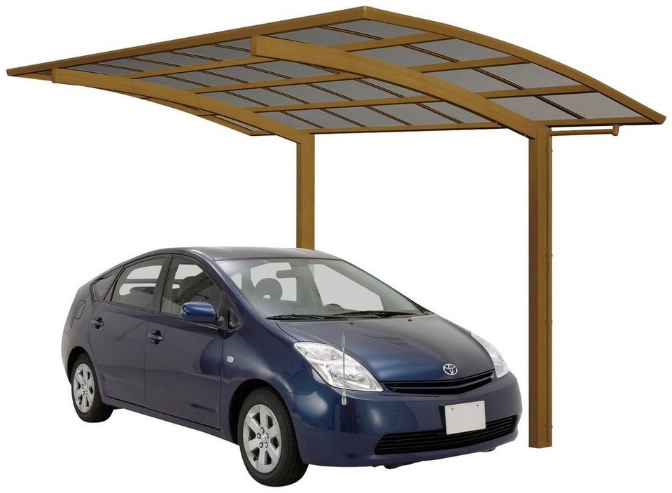 Ximax Einzelcarport Portoforte Typ 60 Sonderbreite XS-bronze, BxT: 241x495  cm, 240 cm Einfahrtshöhe, Aluminium