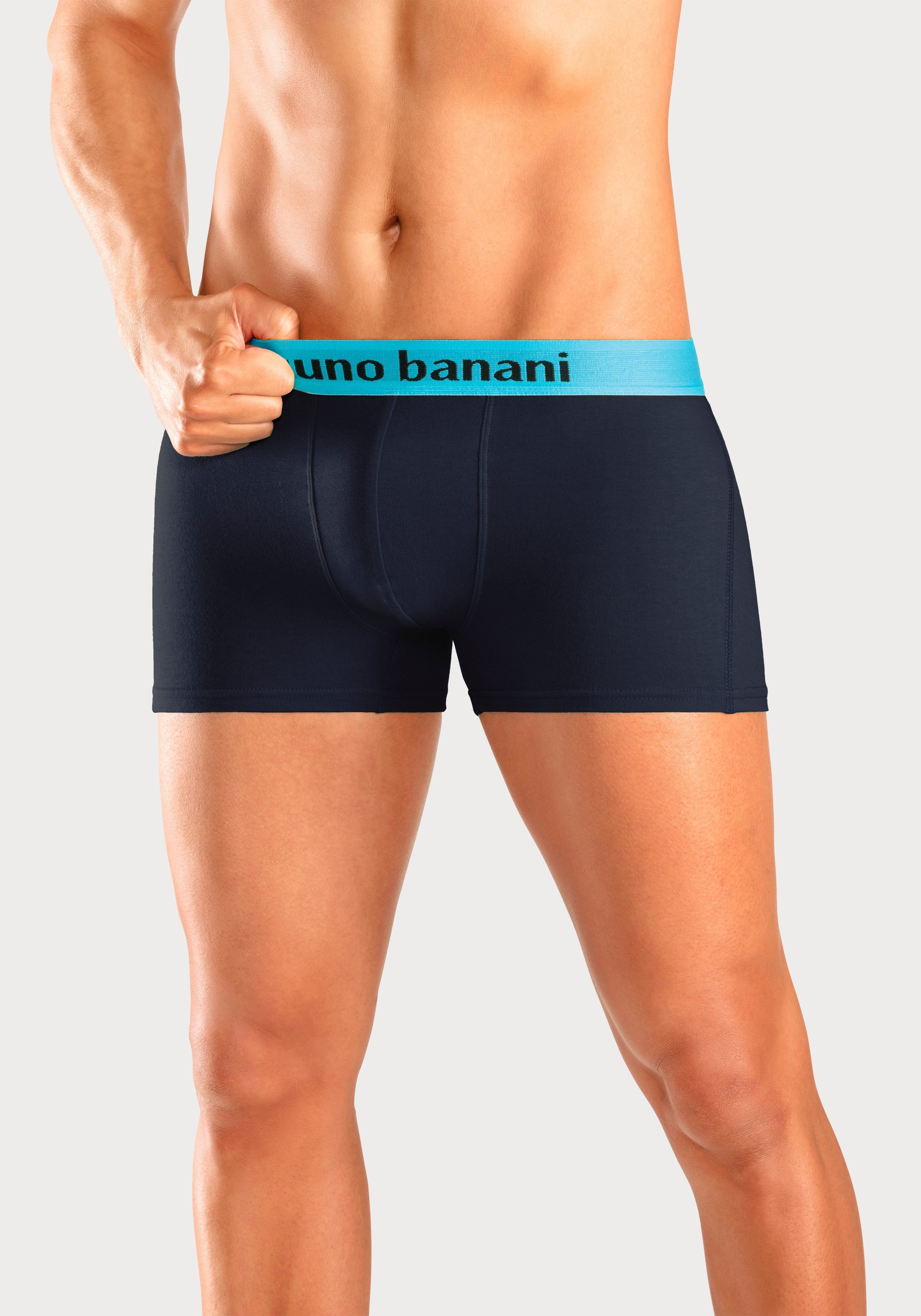 Bruno Banani Boxer Boxershorts für Herren (Packung, 4-St) mit farbigen Marken-Schriftzug am Bündchen – Bild 2 von 5