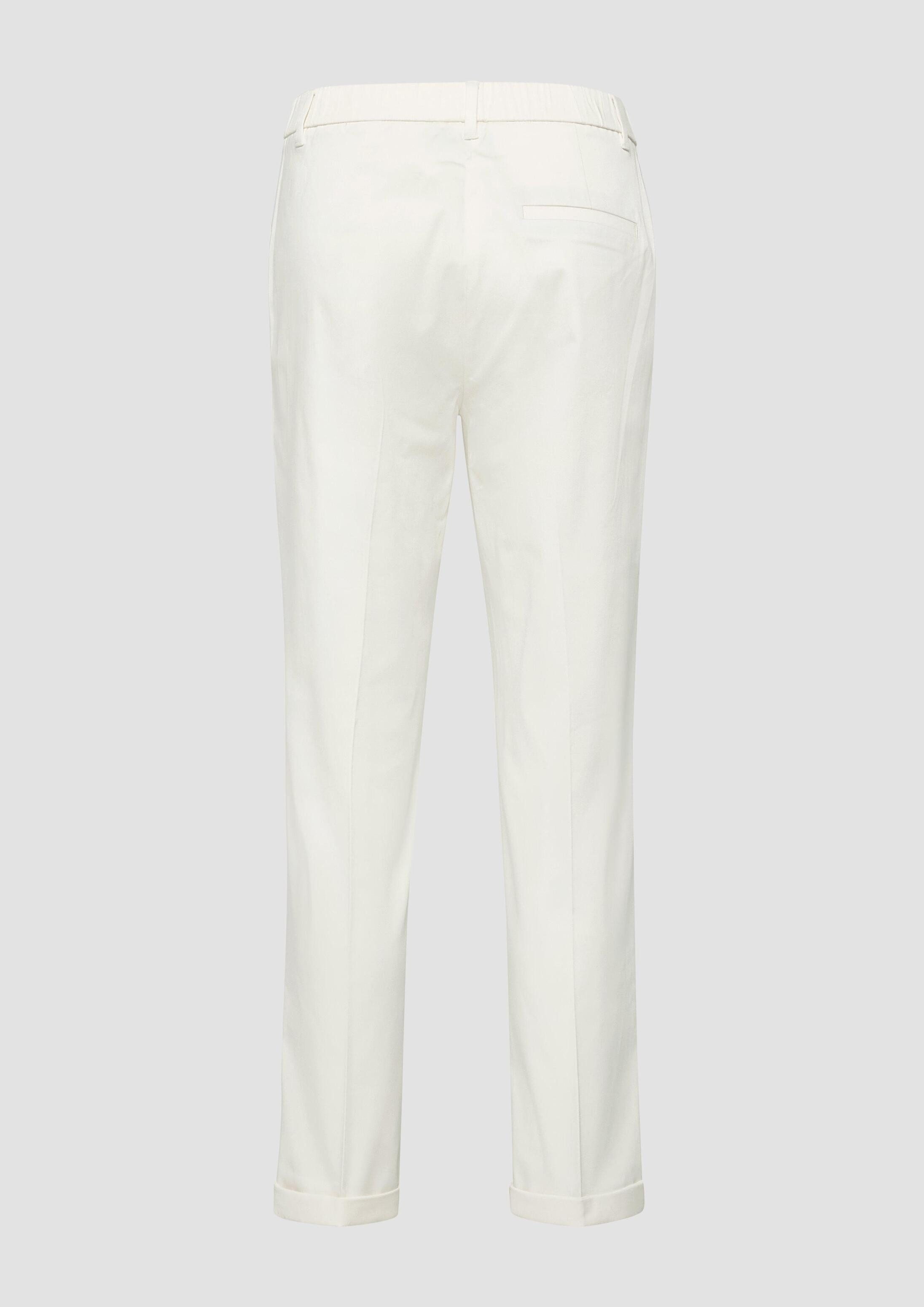 s.Oliver 7/8-Hose Hose Chinohose mit Turn-up aus Baumwollsatin