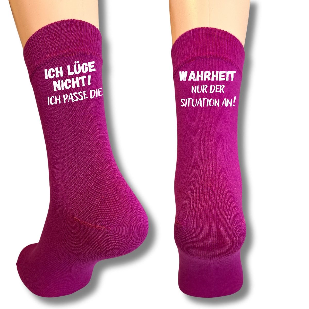 Freizeitsocken Spruchsocken "Ich lüge nicht!" beere, 39-42