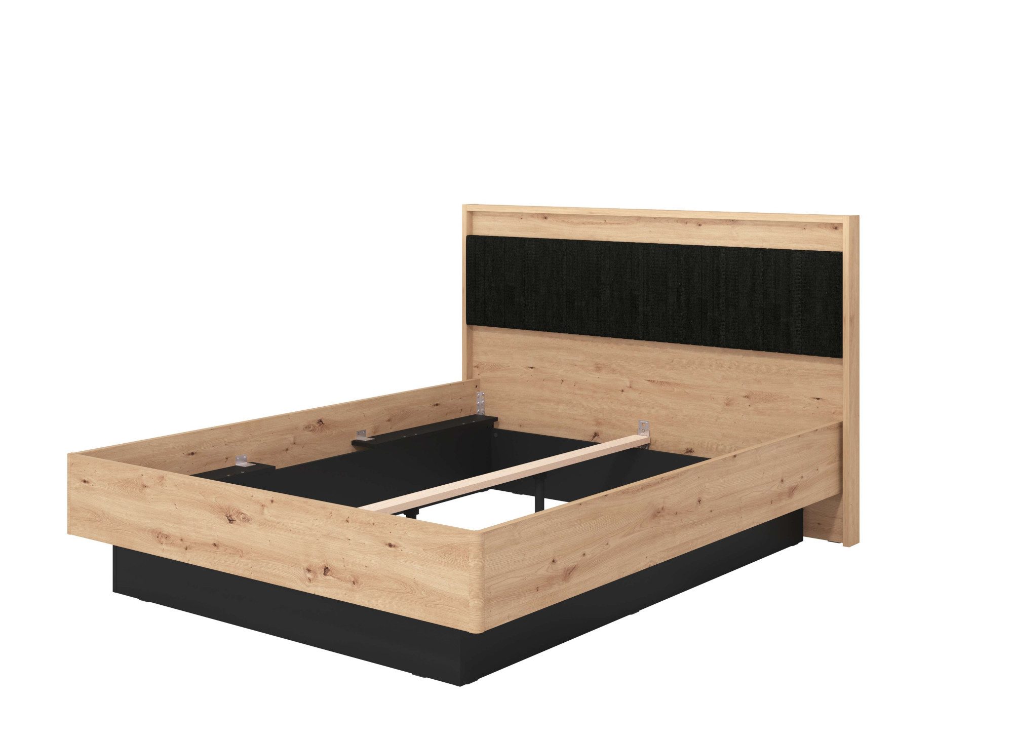 INOSIGN Bettgestell Ascalon, gepolstertes Kopfteil, bezogen mit weichem Cordstoff, Liegeflächen 160 oder 180x200 cm, FSC® -zertifizierter Holzwerkstoff
