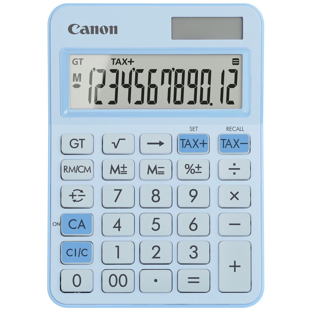 Taschenrechner Canon LS-125KB-PBL Сумкиrechner Pastell-Blau Display (Stellen): 12