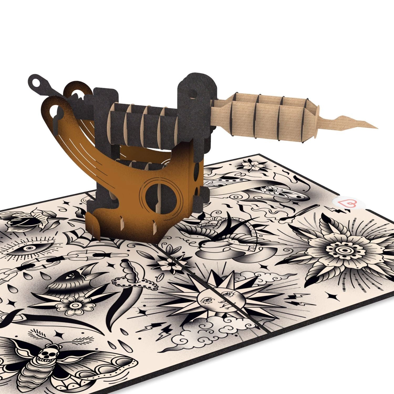 papercrush Geburtstagskarte Tattoomaschine Pop-Up Karte
