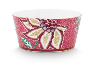 PiP Studio Schale Flower Festival Oriental Geschenkset Schalen dark pink 12cm, Porzellan, (Bowlset)