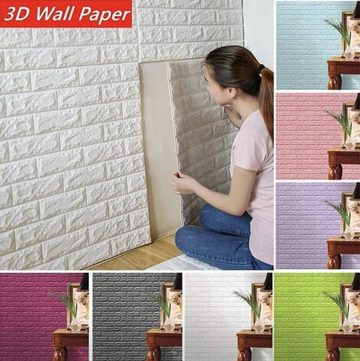 RHP 3D-Tapete 3D Tapete Wandpaneele Selbstklebend Ziegelstein Wasserdicht Wandaufkle, (5 St)