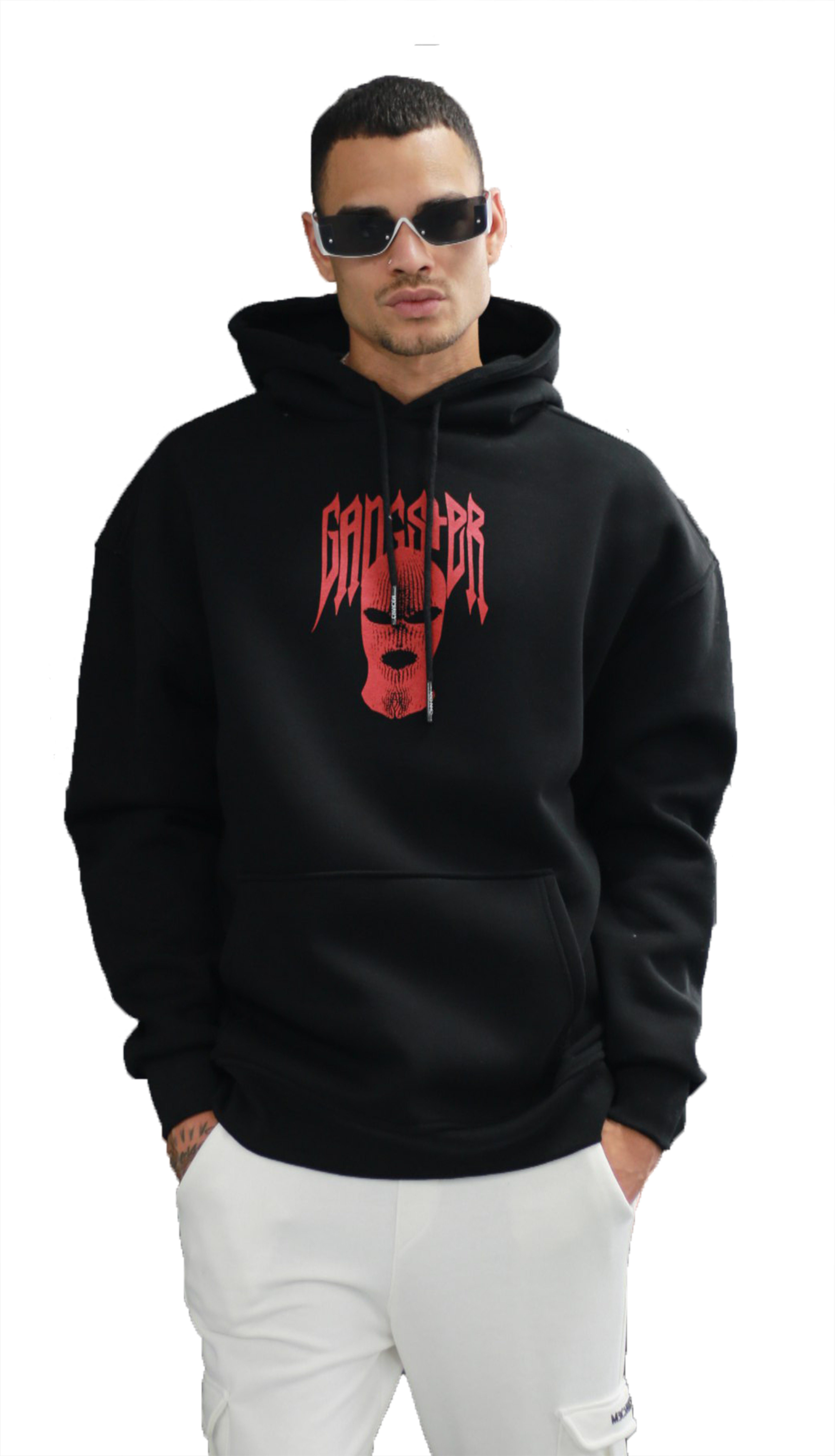 Megaman Jeans Hoodie Herren Kapuzenpullover Rundhals, Slim Fit Training Hoodie