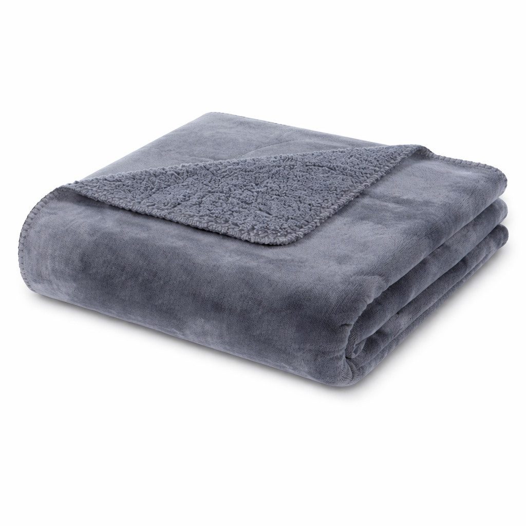 Wohndecke Flanell und Sherpa, VIVA Home, Oberseite weicher Flanell und Rückseite wärmendes Sherpa