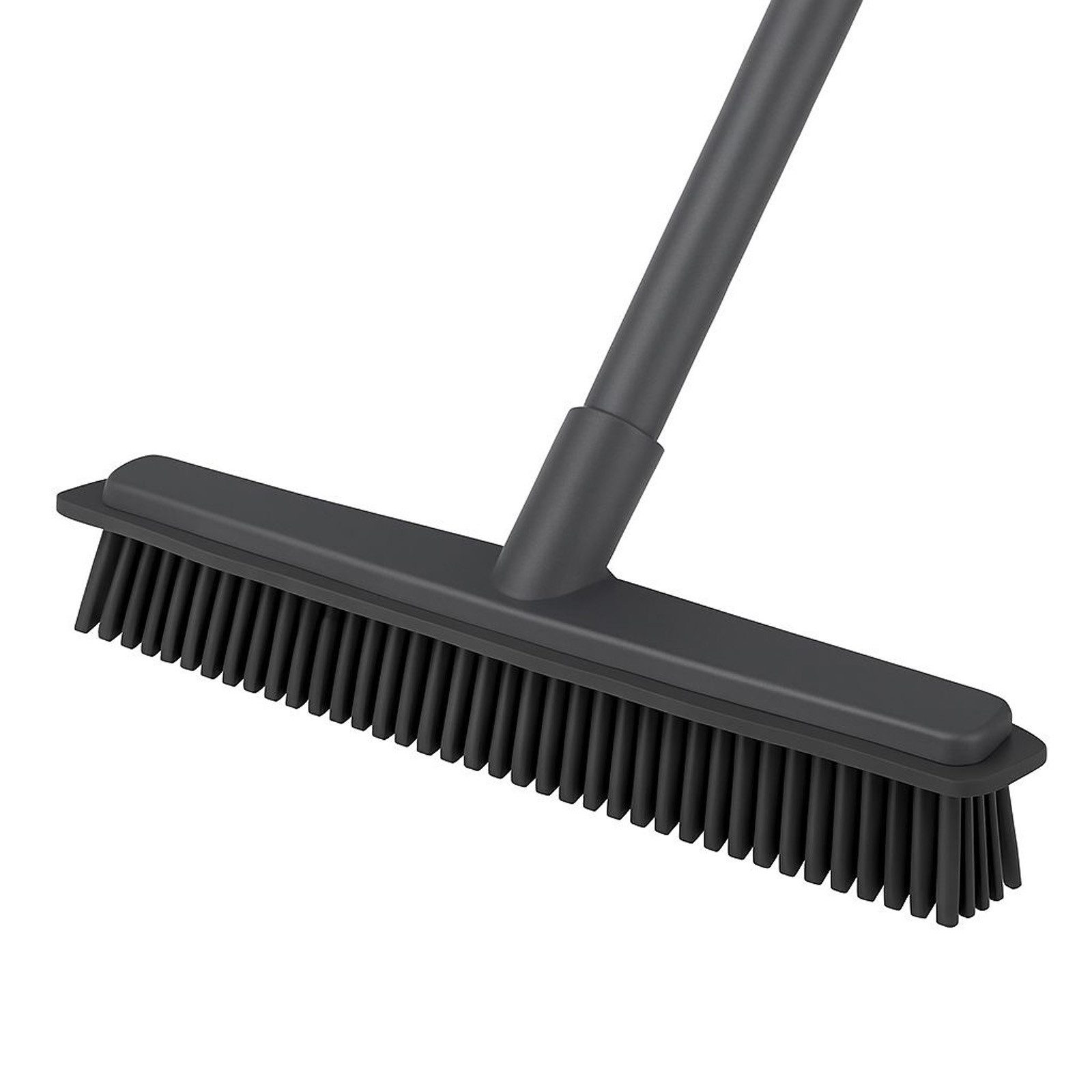 HAC24 Abziehbesen Gummibesen Gummi Kehrbesen Stiel Universalbesen, (1-tlg), mit Teleskopstiel 86-120 cm und Wasser Abzieher