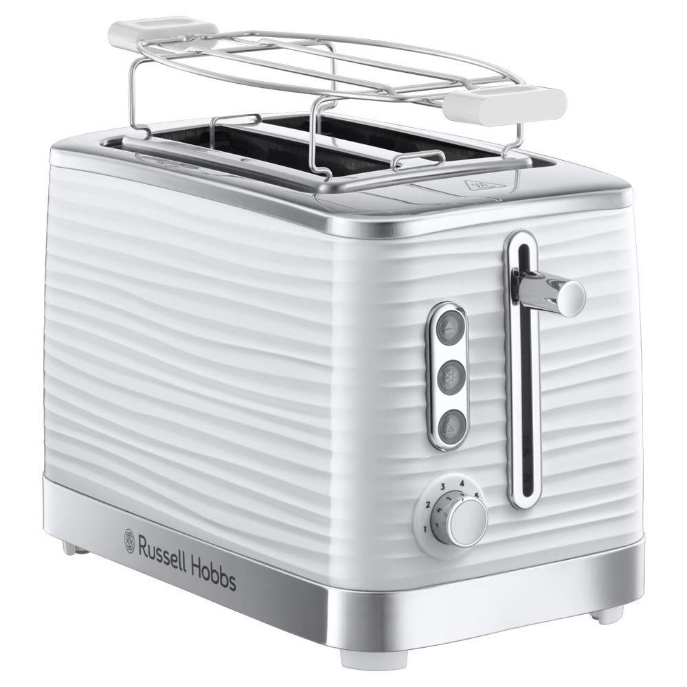 RUSSELL HOBBS Toaster Inspire 24370-56, 2 kurze Schlitze, 1050 W, 2 extra breite Toastschlitze, Brötchenaufsatz & Krümelschublade