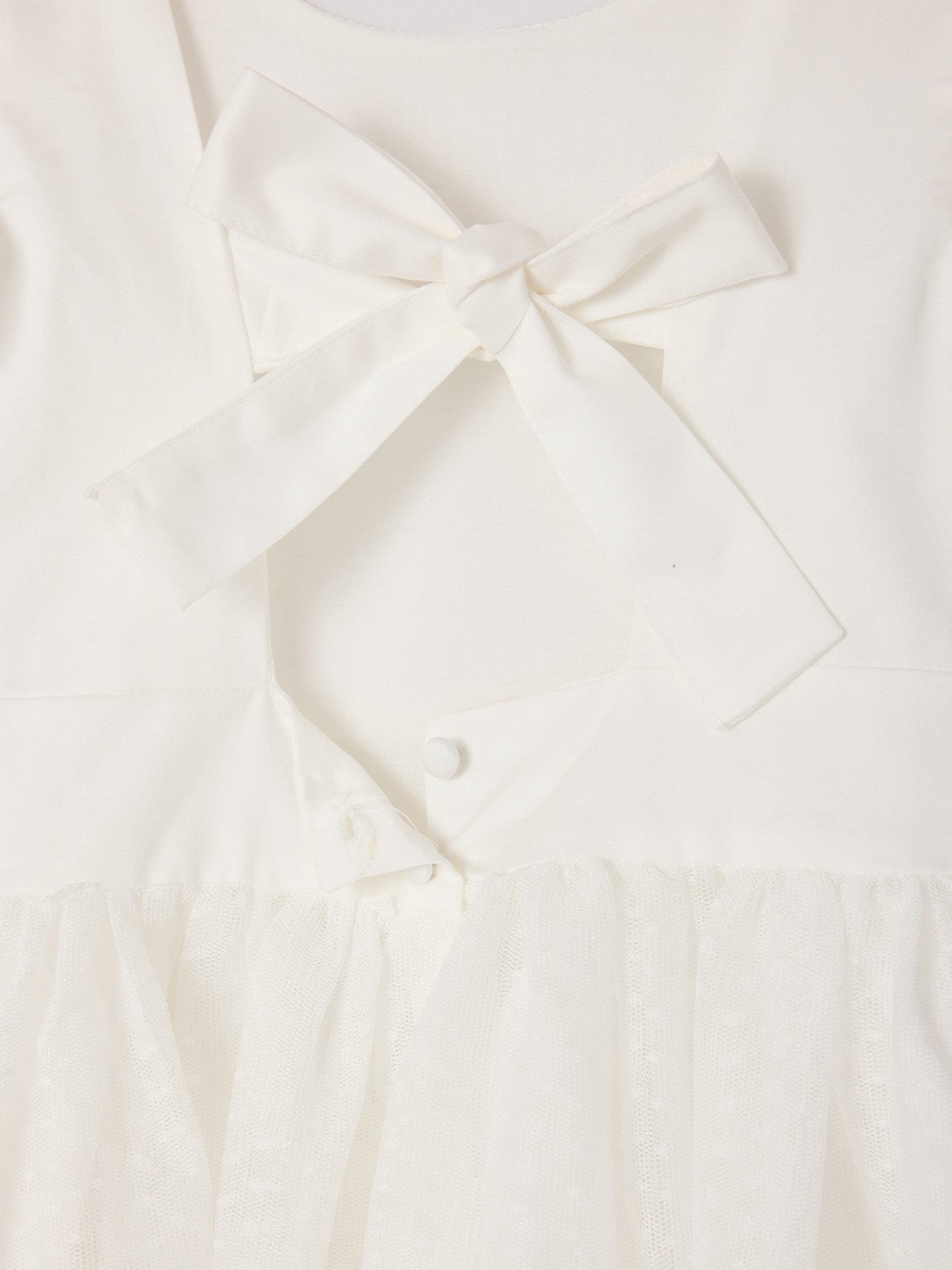 vertbaudet Minikleid Mädchen Festkleid mit Plumetis-Tüll und Schleife – Bild 3 von 5