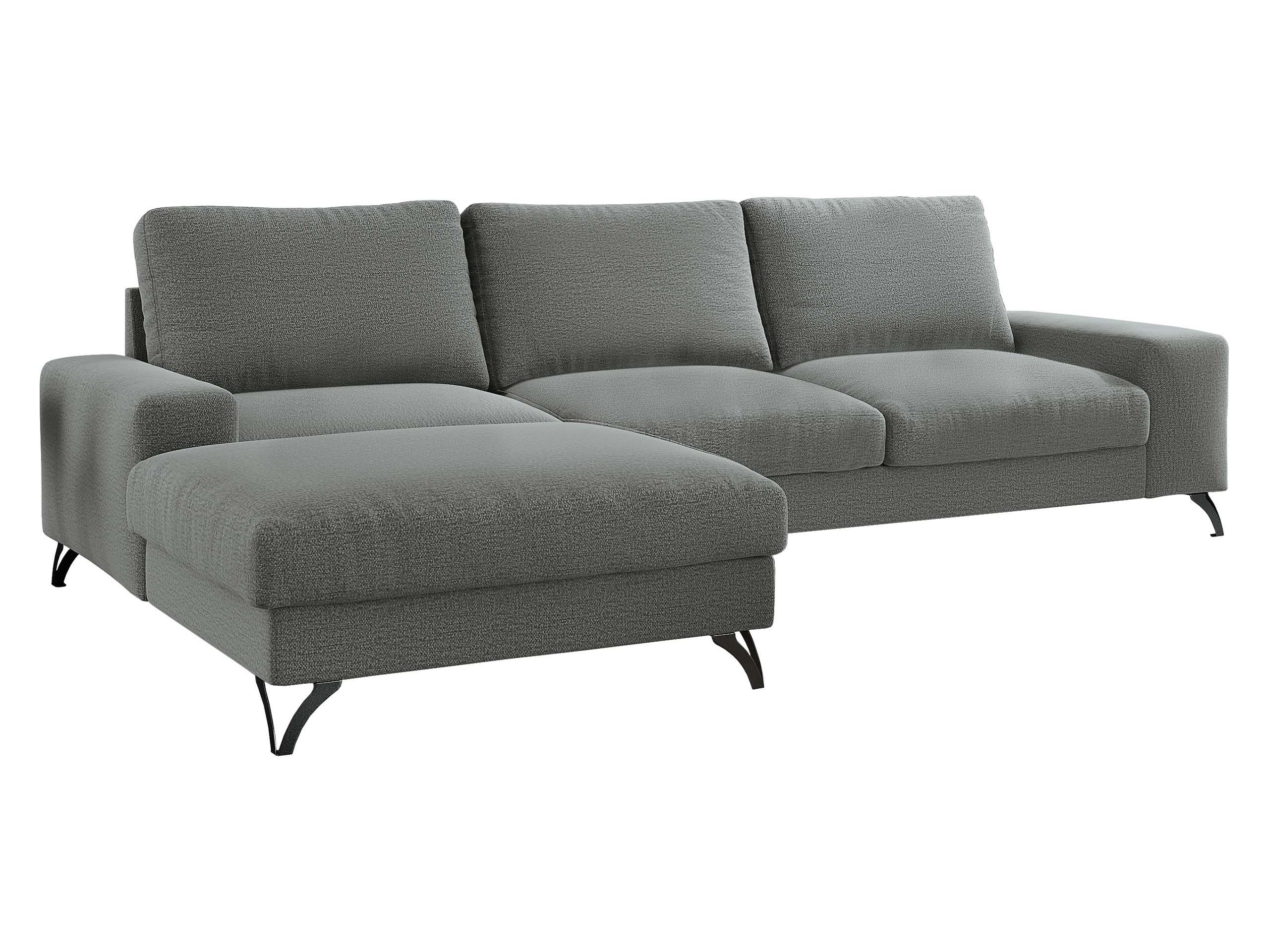 MIRJAN24 Ecksofa Flavio, mit Bettkasten und Schlaffunktion, 300x179x91 cm, Metallfüße