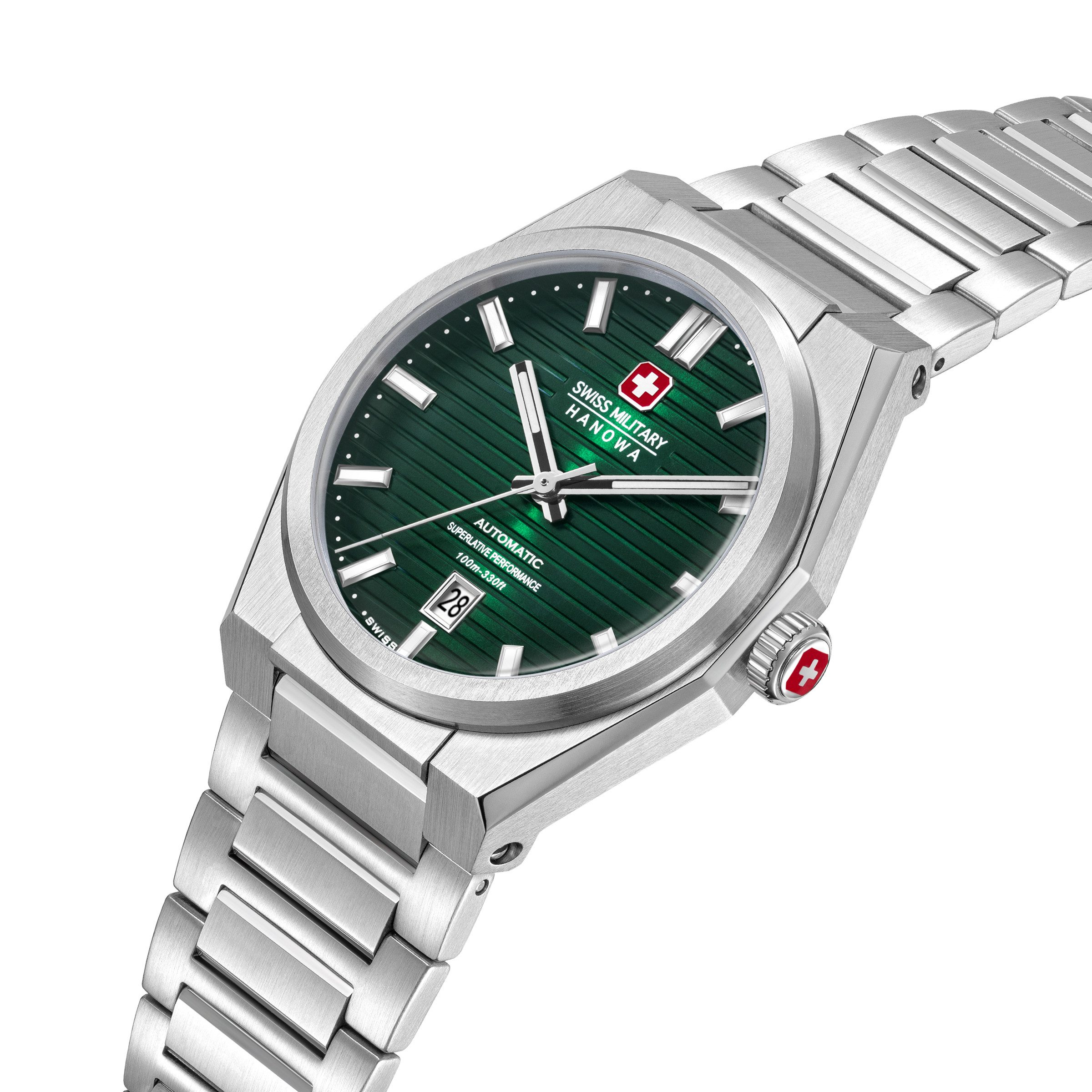 Swiss Military Hanowa Automatikuhr Avalanche SMWGL0006902, Armbanduhr, Herrenuhr, Swiss Made, Mechanische Uhr, Edelstahlarmband