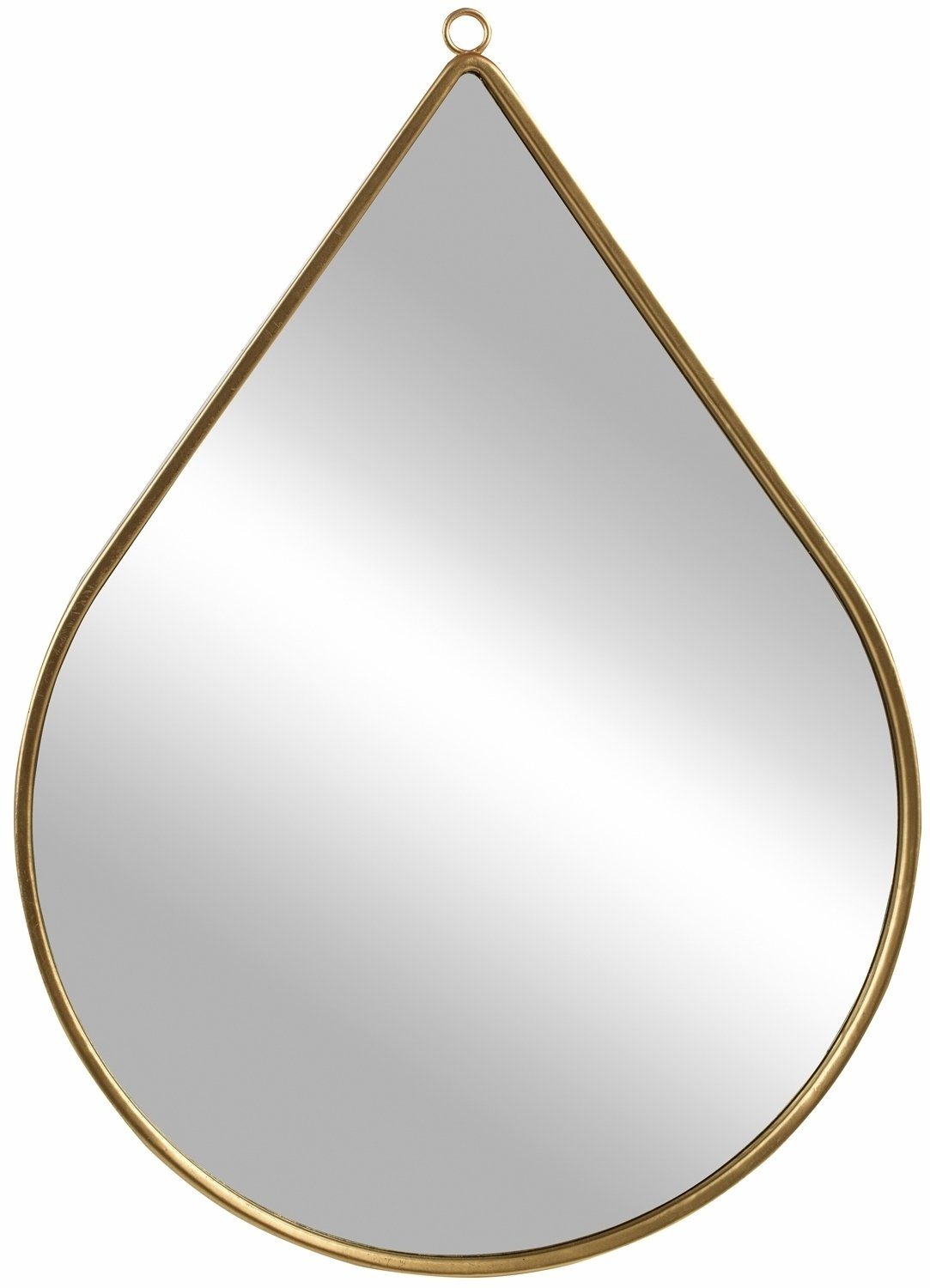 Wandspiegel OPHELIA, B 28,5 x H 39,3 cm, Goldfarben, Metallrahmen, Tropfenf günstig online kaufen