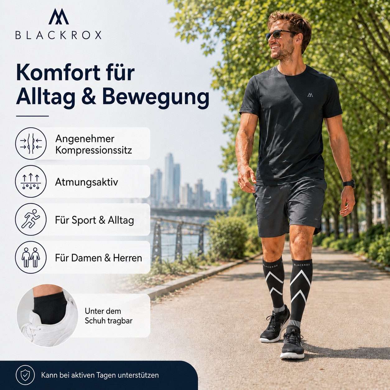 BLACKROX Kompressionsstrümpfe [Vergleichssieger 2026] Astropreform V1, Gr. S-XXL, Damen und Herren – Bild 3 von 5